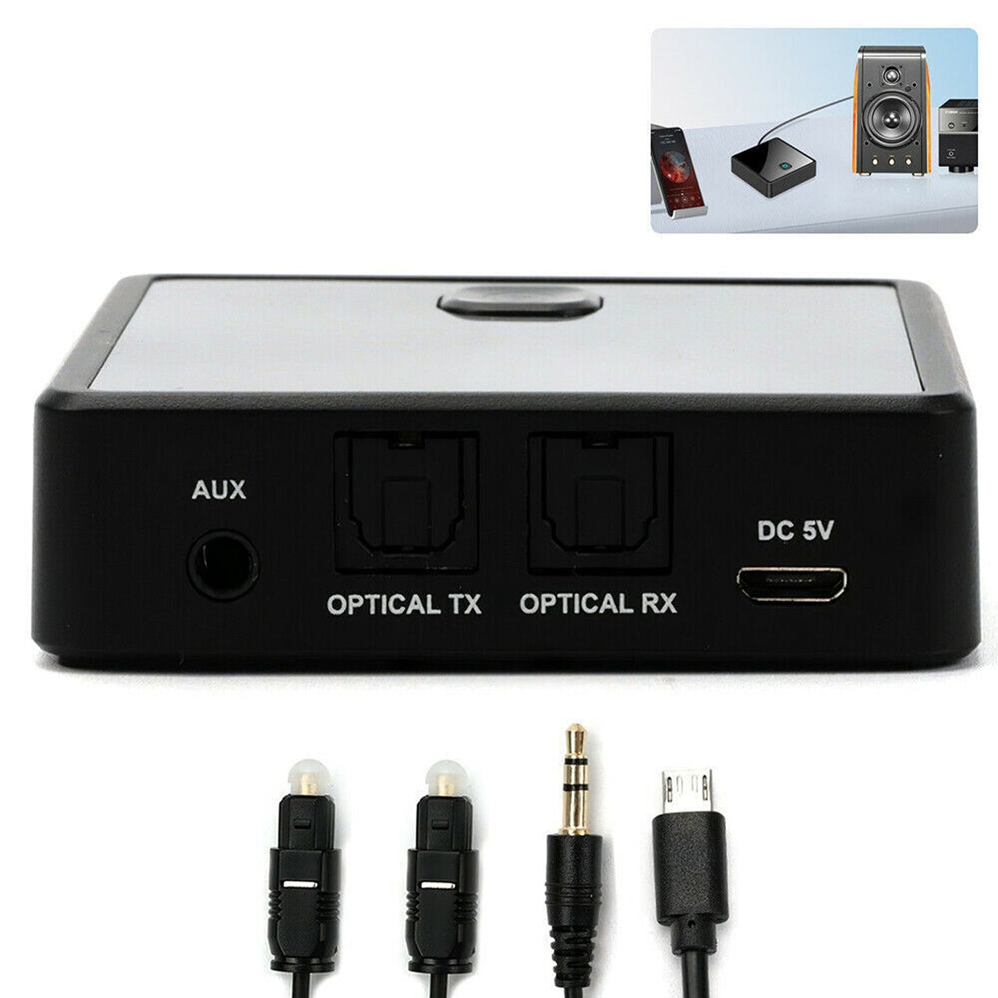 HIFI Bluetooth 5.0 Audio Transmitter and Receiver with aptX HD Low Latency