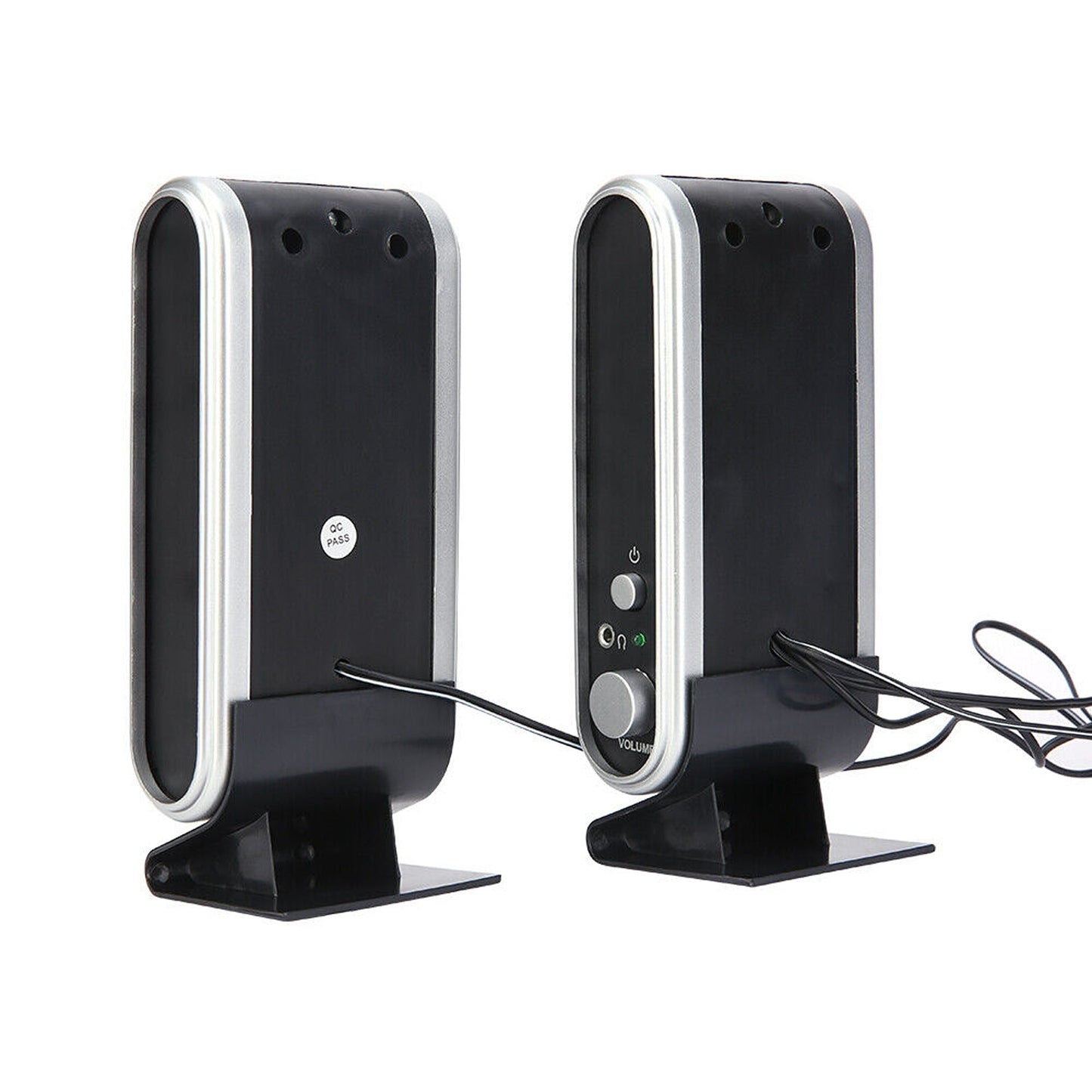 2pcs Stereo Computer Speakers with Subwoofer USB Powered for PC and Laptops