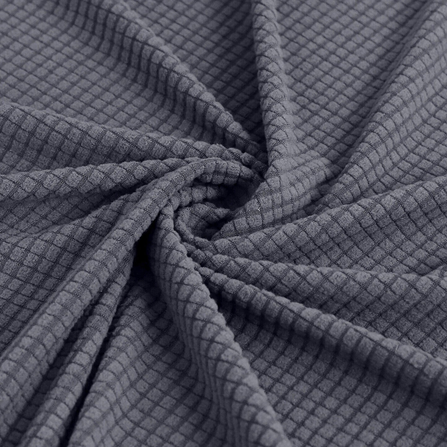 Dark Grey Super Stretch Sofa Cover Soft Thick Lounge Slipcover