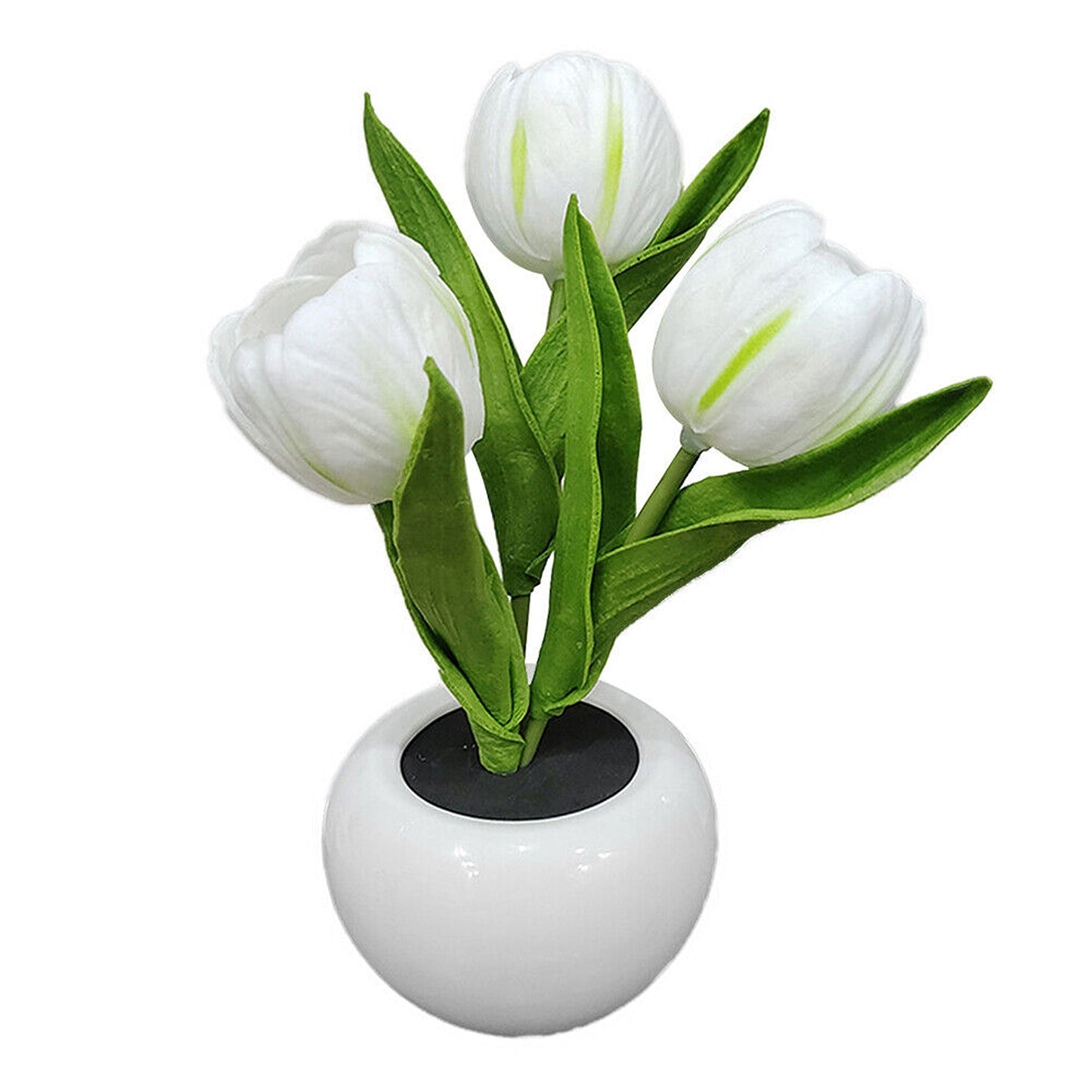 Tulip Flower Night Light Potted Plant Table Lamp