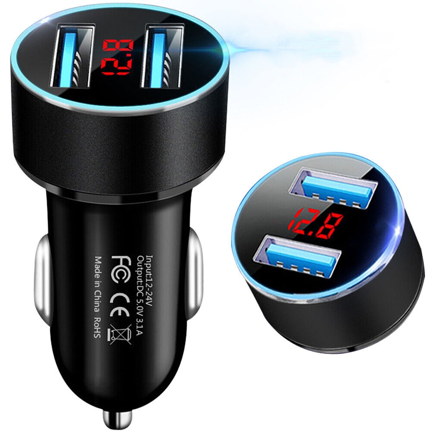 USB 3.0 Quick Charging Car Adapter for iPhone and Samsung 12V