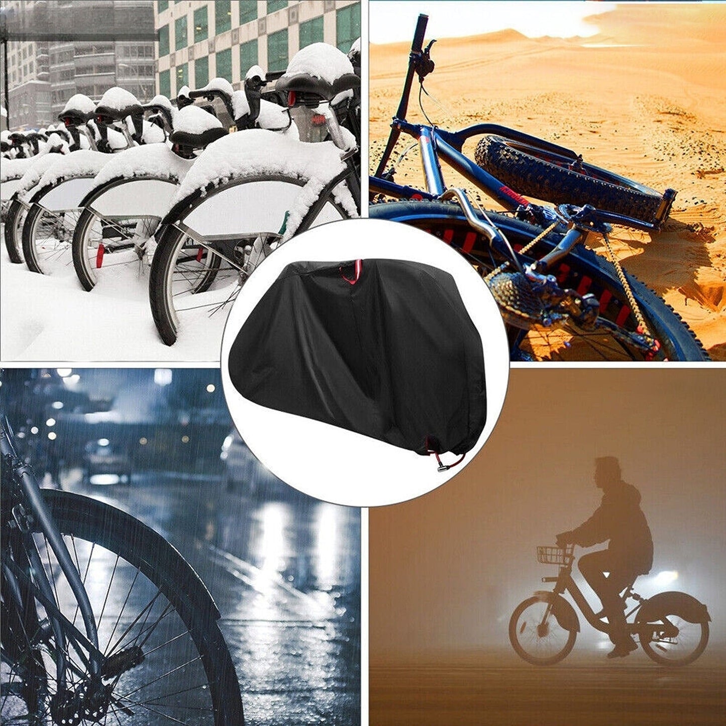 Heavy Duty Waterproof Bicycle Cover Outdoor UV Rain Sun Protection