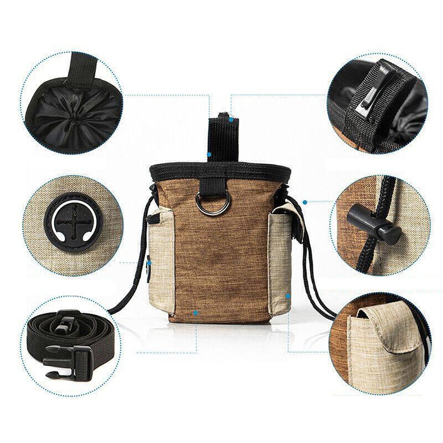 Dog Treat Pouch for Obedience Training with Garbage Bag Dispenser