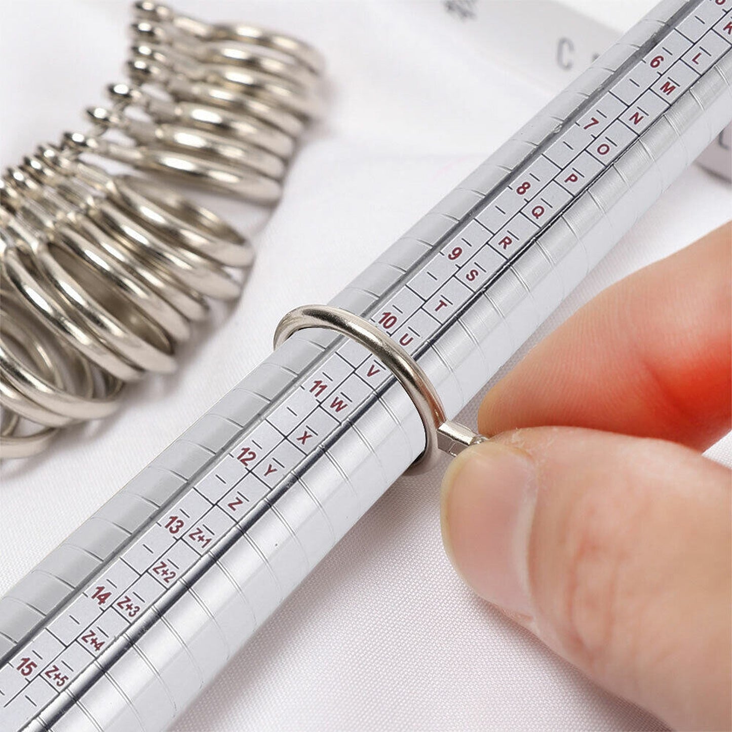 Metal Ring Sizer Gauge and Measuring Tool Kit