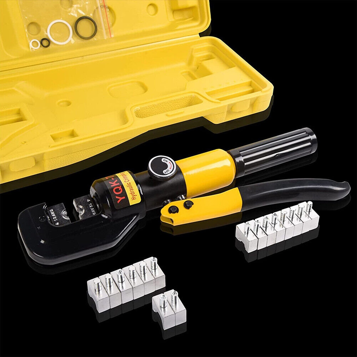 Hydraulic Crimper for Cable and Wire - 9 Dies 8 Ton
