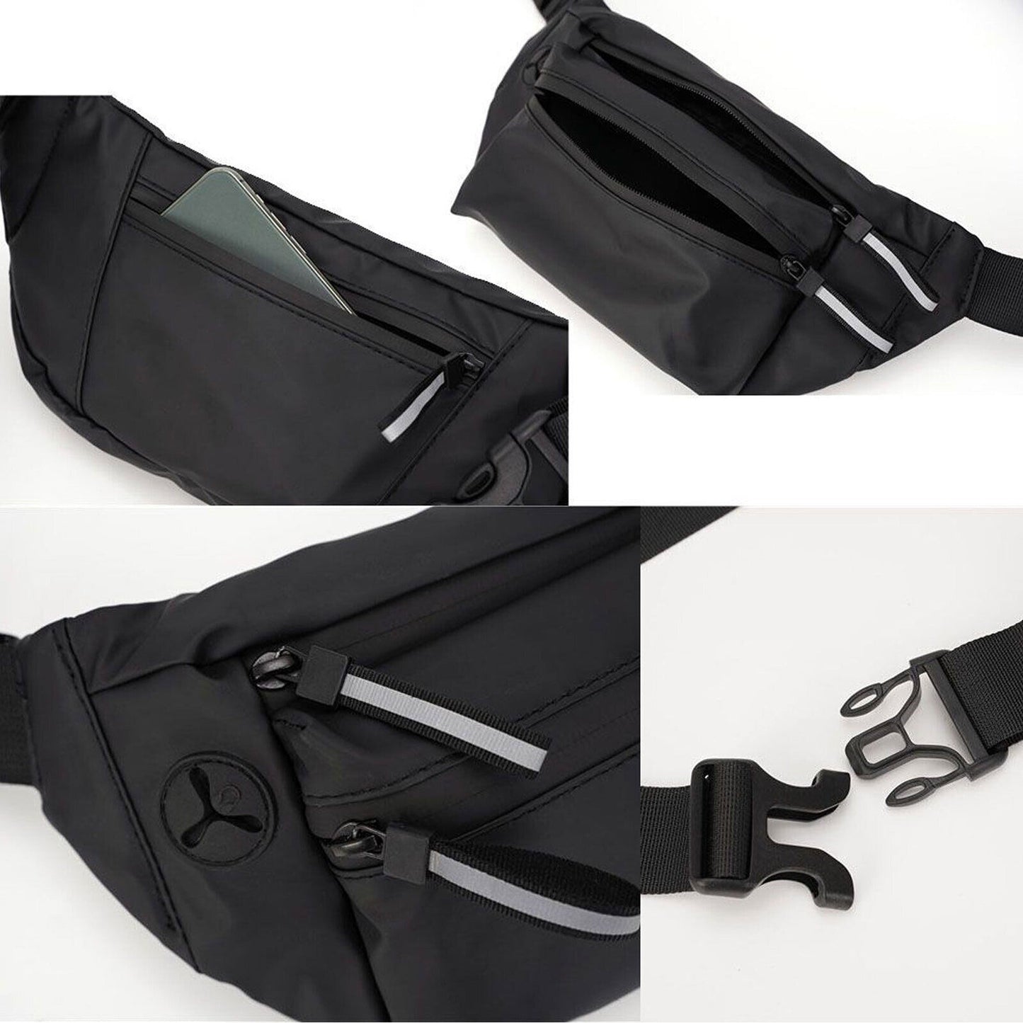Men Waterproof Chest Bag Sling Cross Body Backpack for Travel