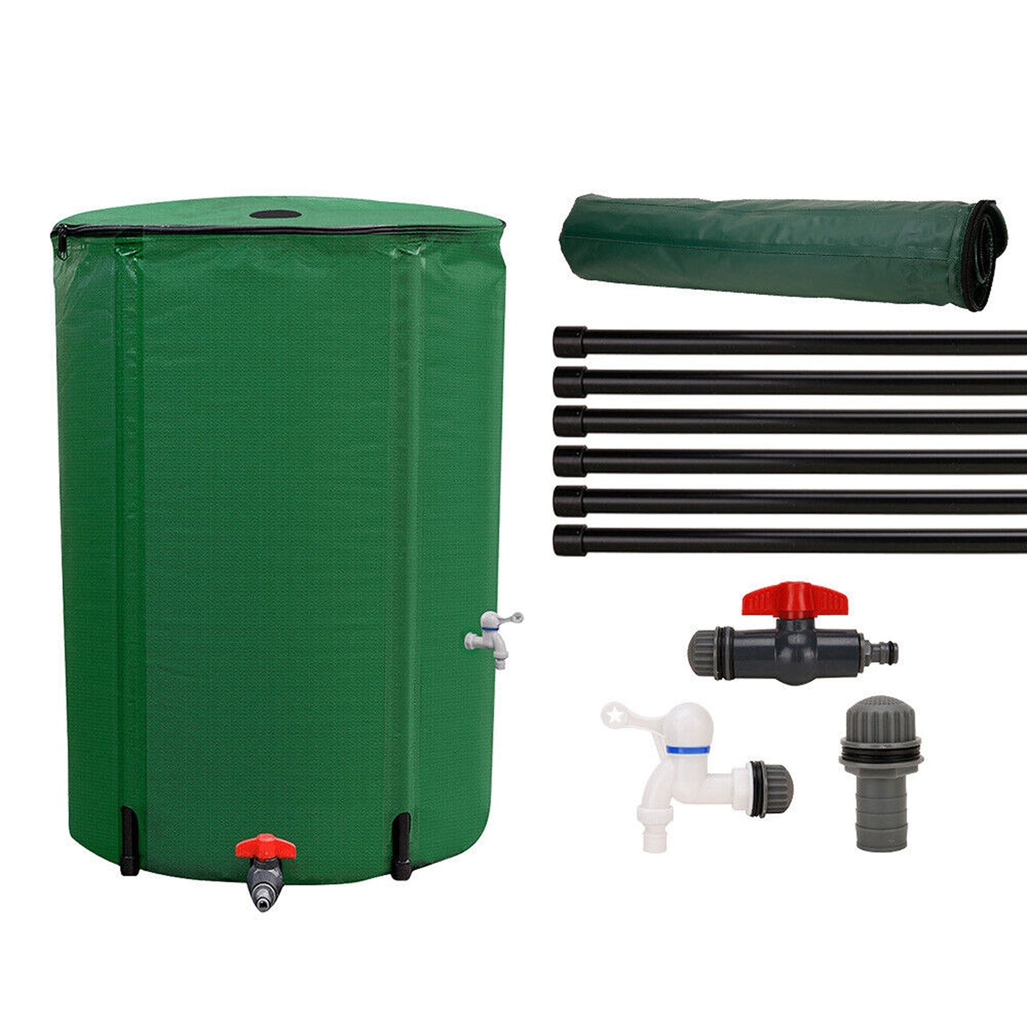 Collapsible Water Storage Tank with Mesh Filter for Rainwater Collection 250L