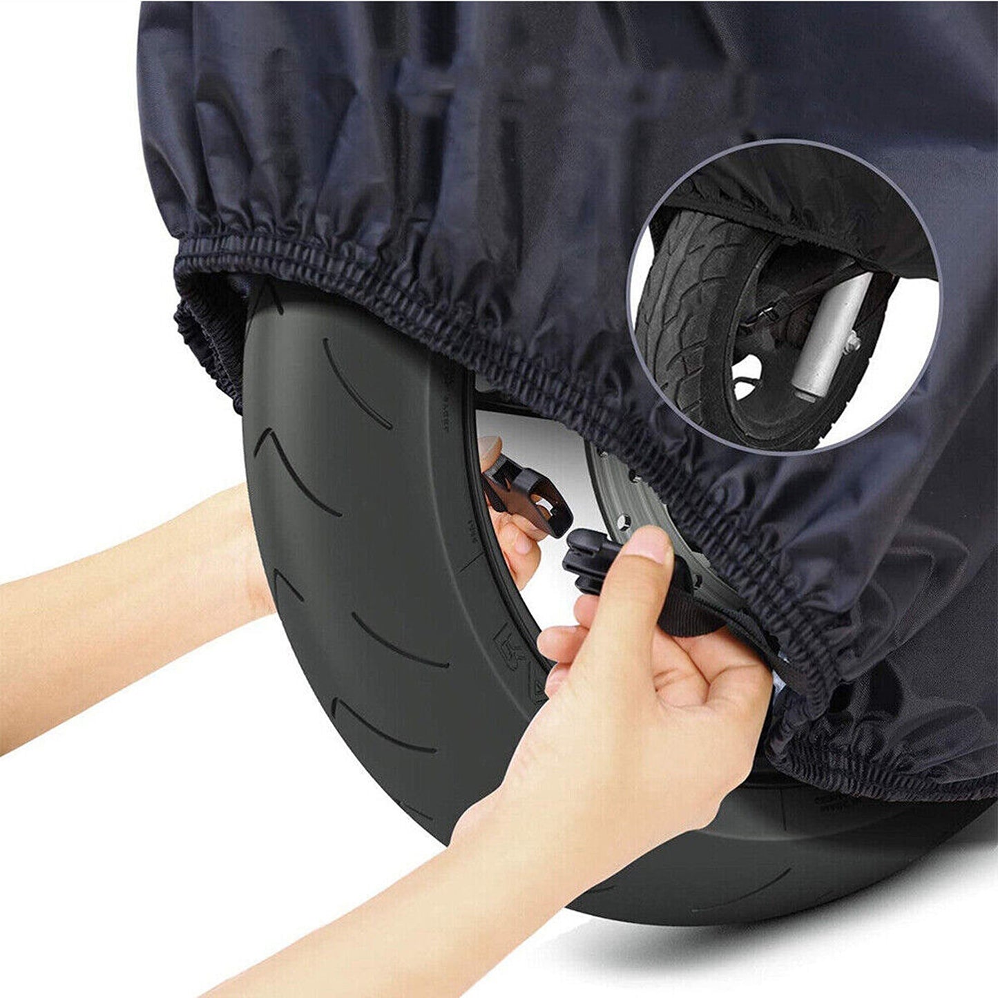 Waterproof Motorcycle Cover for Cruisers Black and Orange