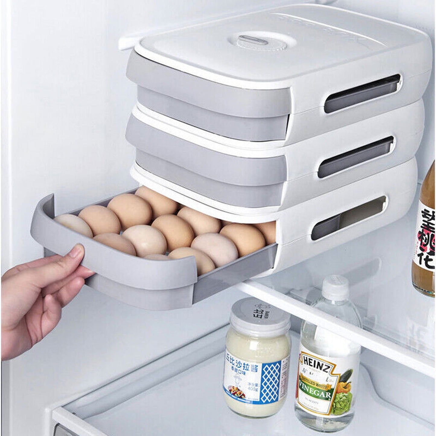 Egg Storage Drawer Type Tray Fruit and Food Kitchen Container