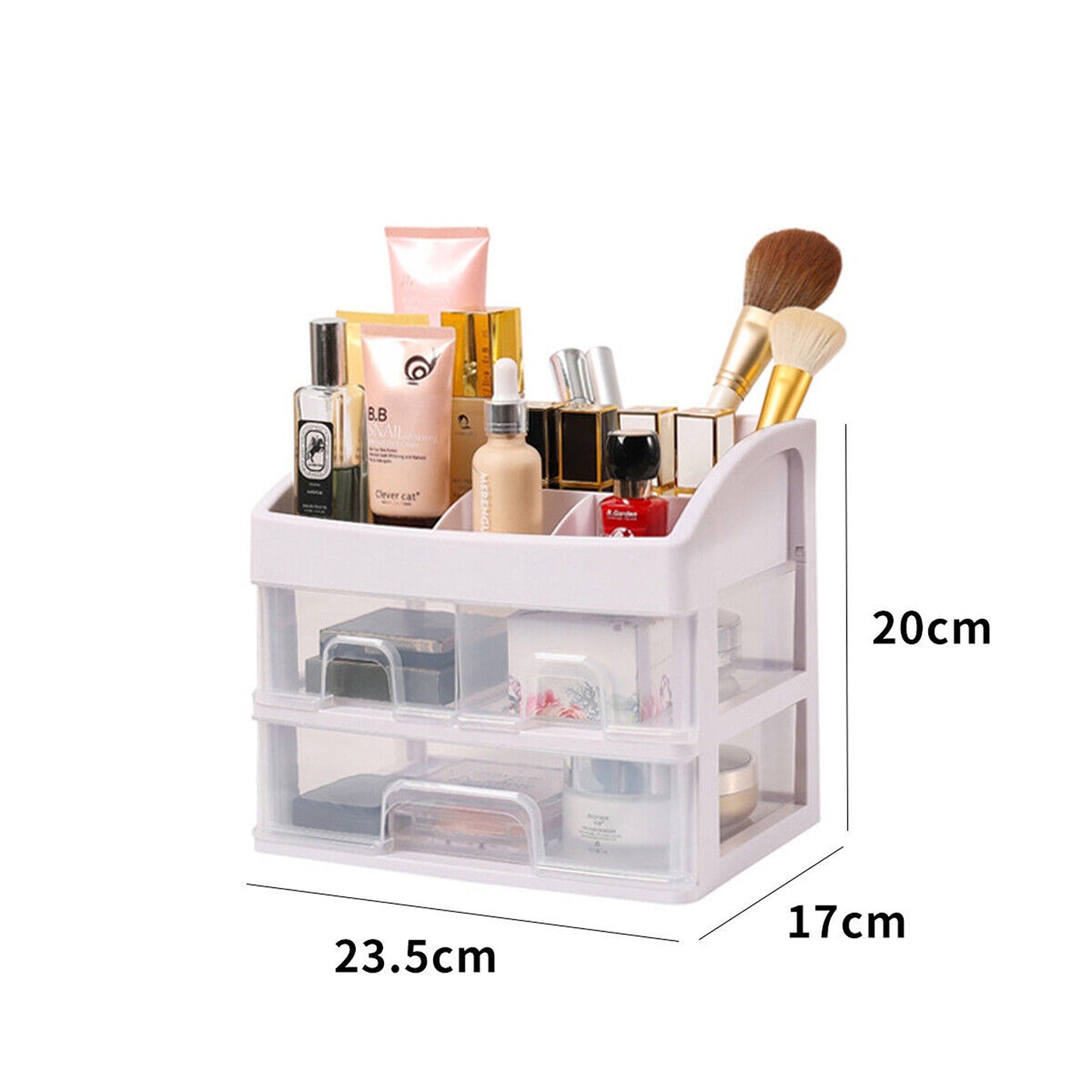 Cosmetic Organizer Box for Desk Drawer Makeup Storage Case