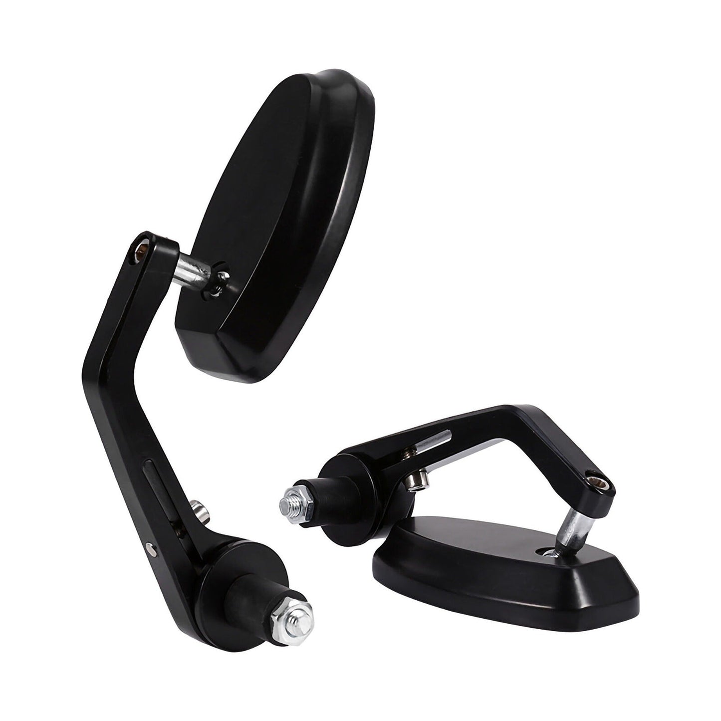 Motorcycle Aluminum Oval Rear View Mirror Handlebar End