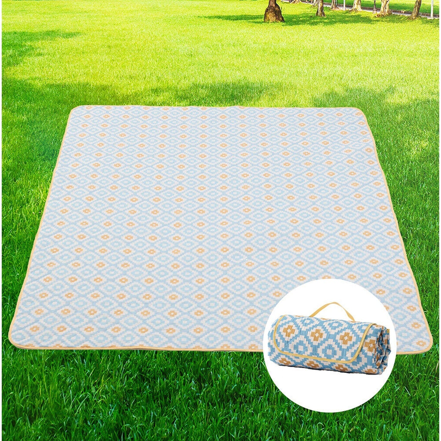 Daisy Large Waterproof Picnic Mat Outdoor Camping Beach Fleece Rug