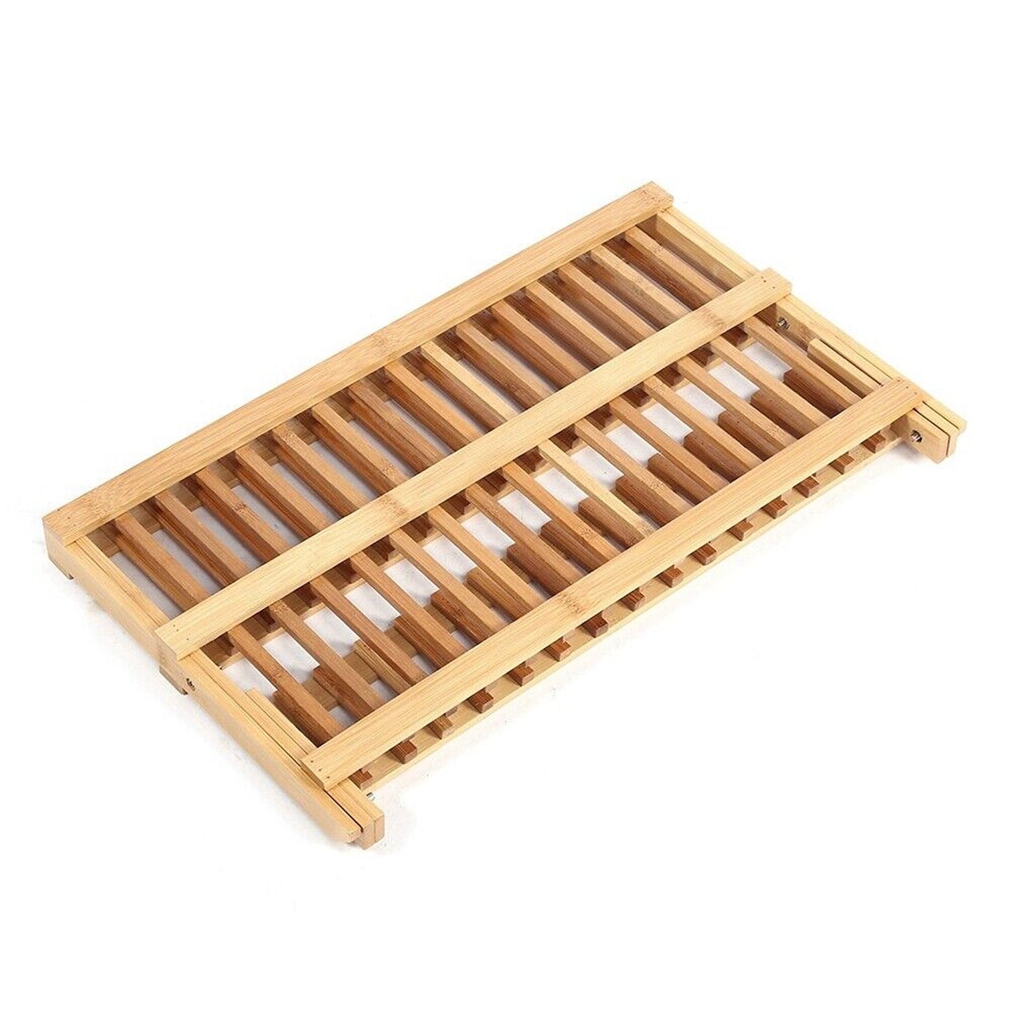 Bamboo Dish Rack with 2 Tiers and Cutlery Holder