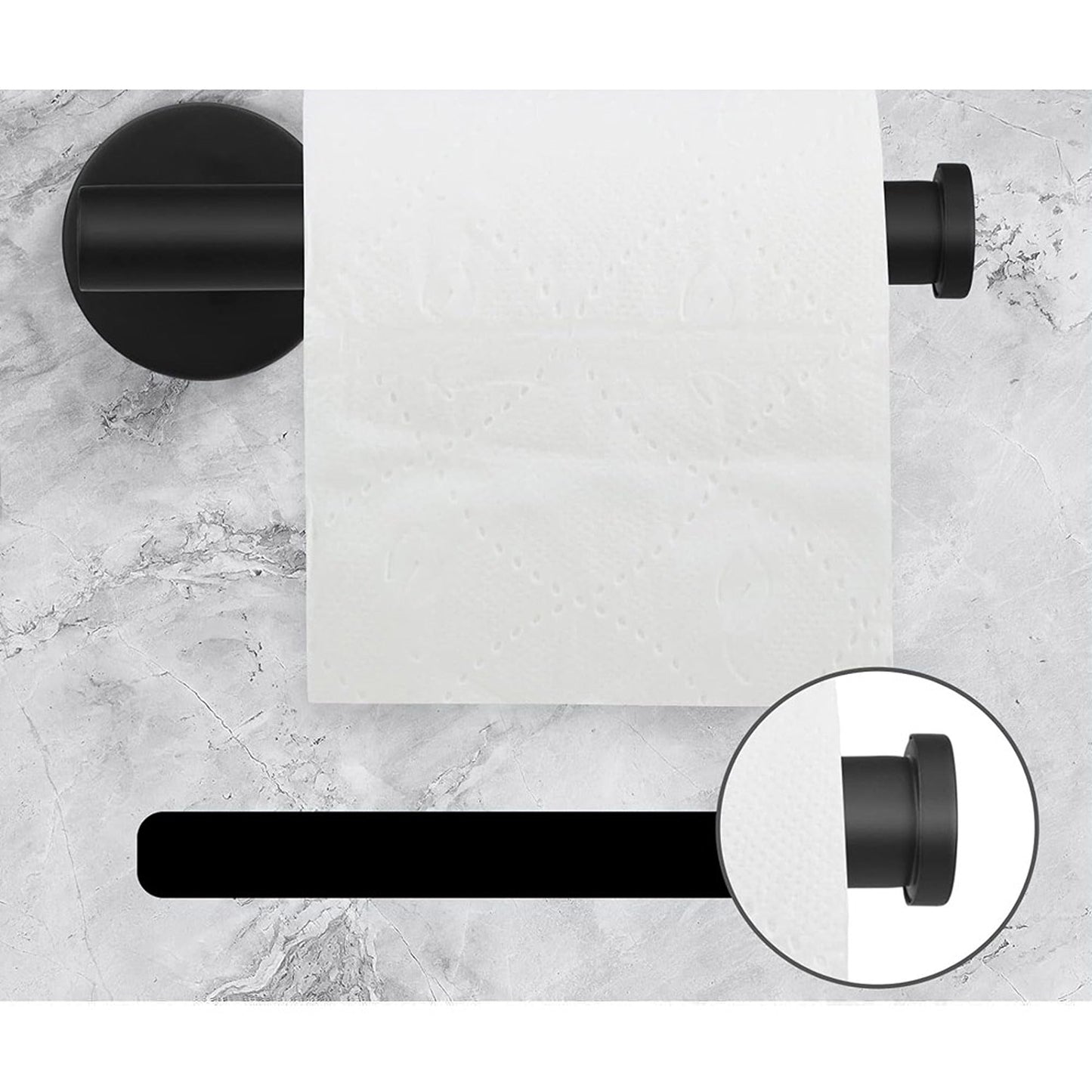 Wall Mounted Toilet Paper Roll Holder Rustproof Stainless Steel Storage