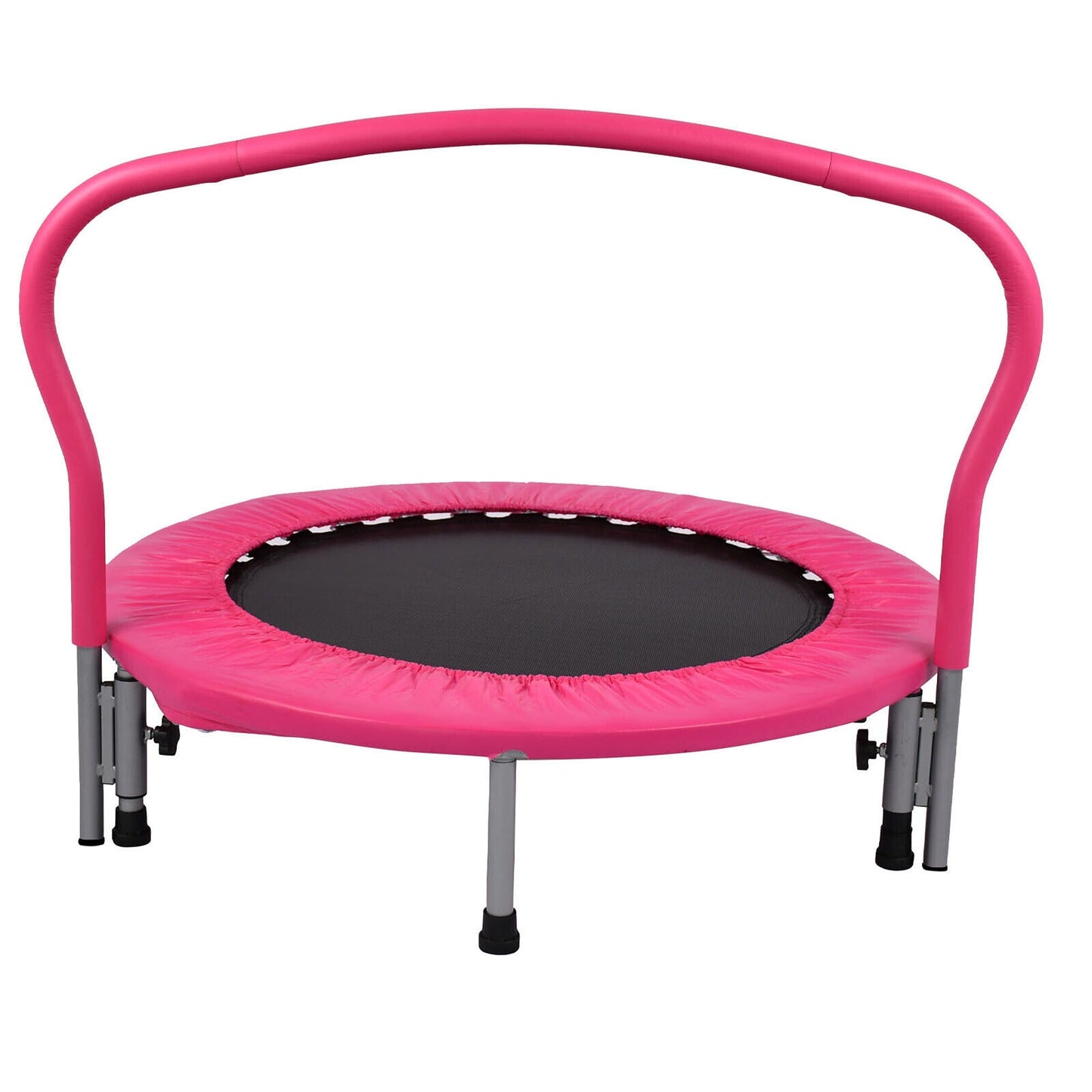 Elastic 36-inch Mini Trampoline with Handrail for Cardio Fitness