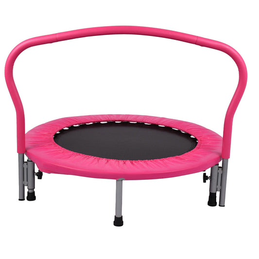 Elastic 36-inch Mini Trampoline with Handrail for Cardio Fitness