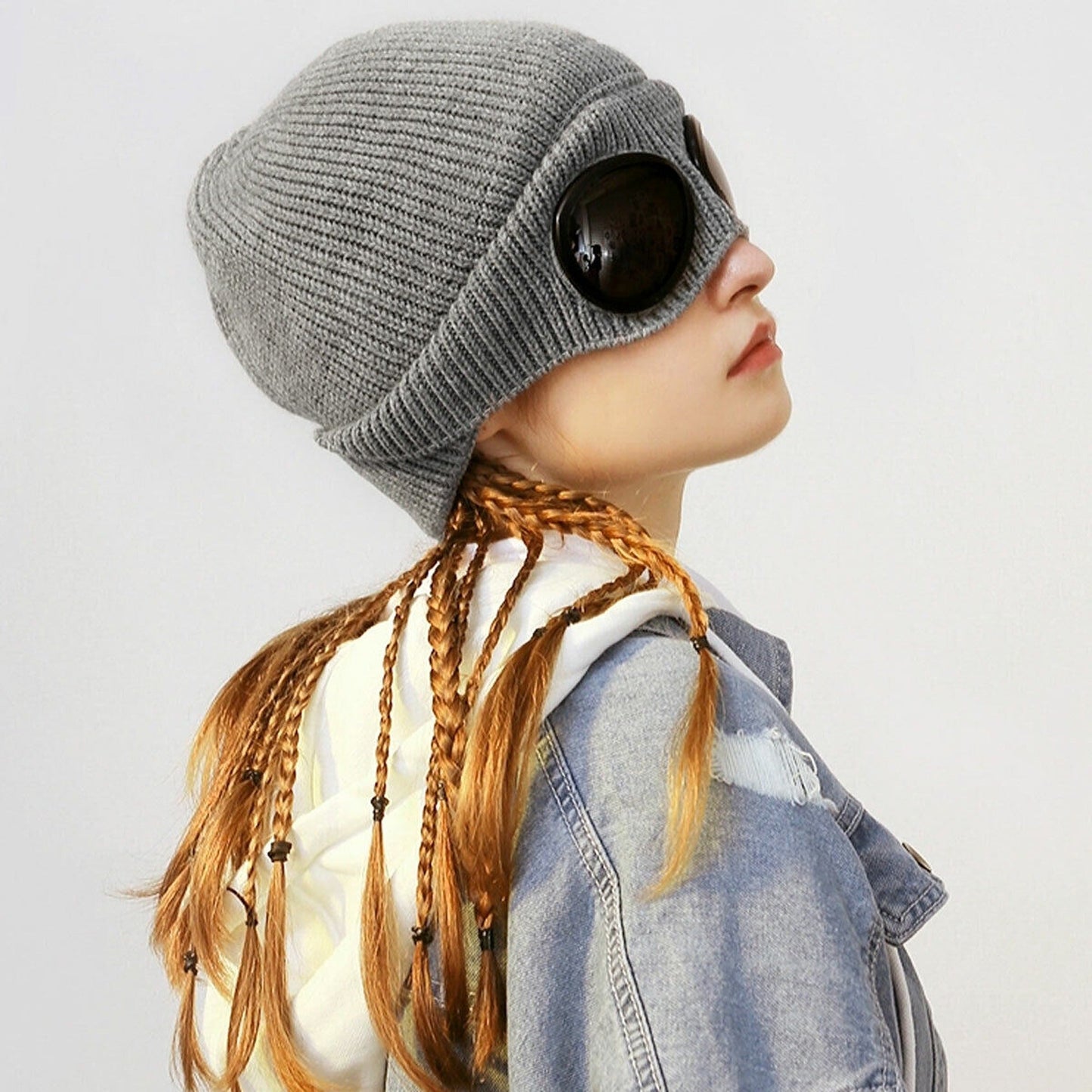 Chunky Beanie Hat for Men and Women Winter Warm Windproof Woolen Knitted Skull Cap