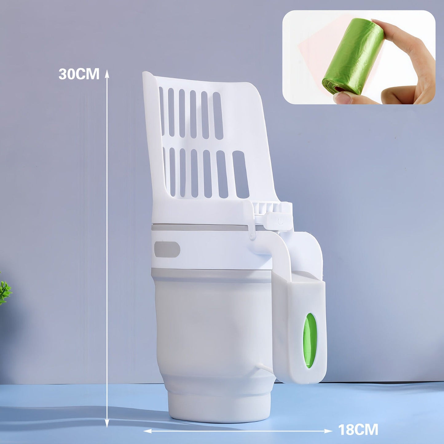 Detachable Cat Litter Scoop with Integrated Shovel Holder