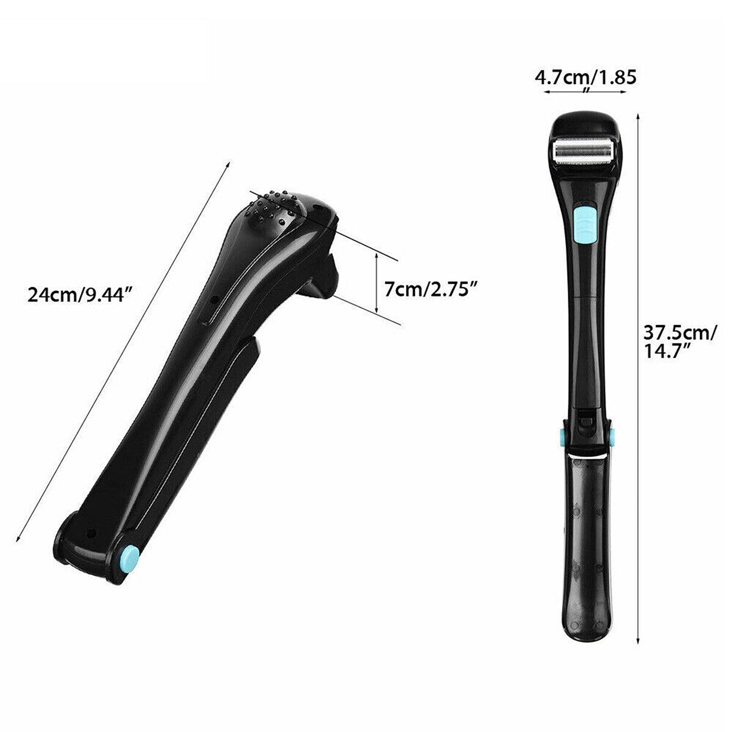 Professional Hair Back Shaver with Extendable Handle for Self Grooming
