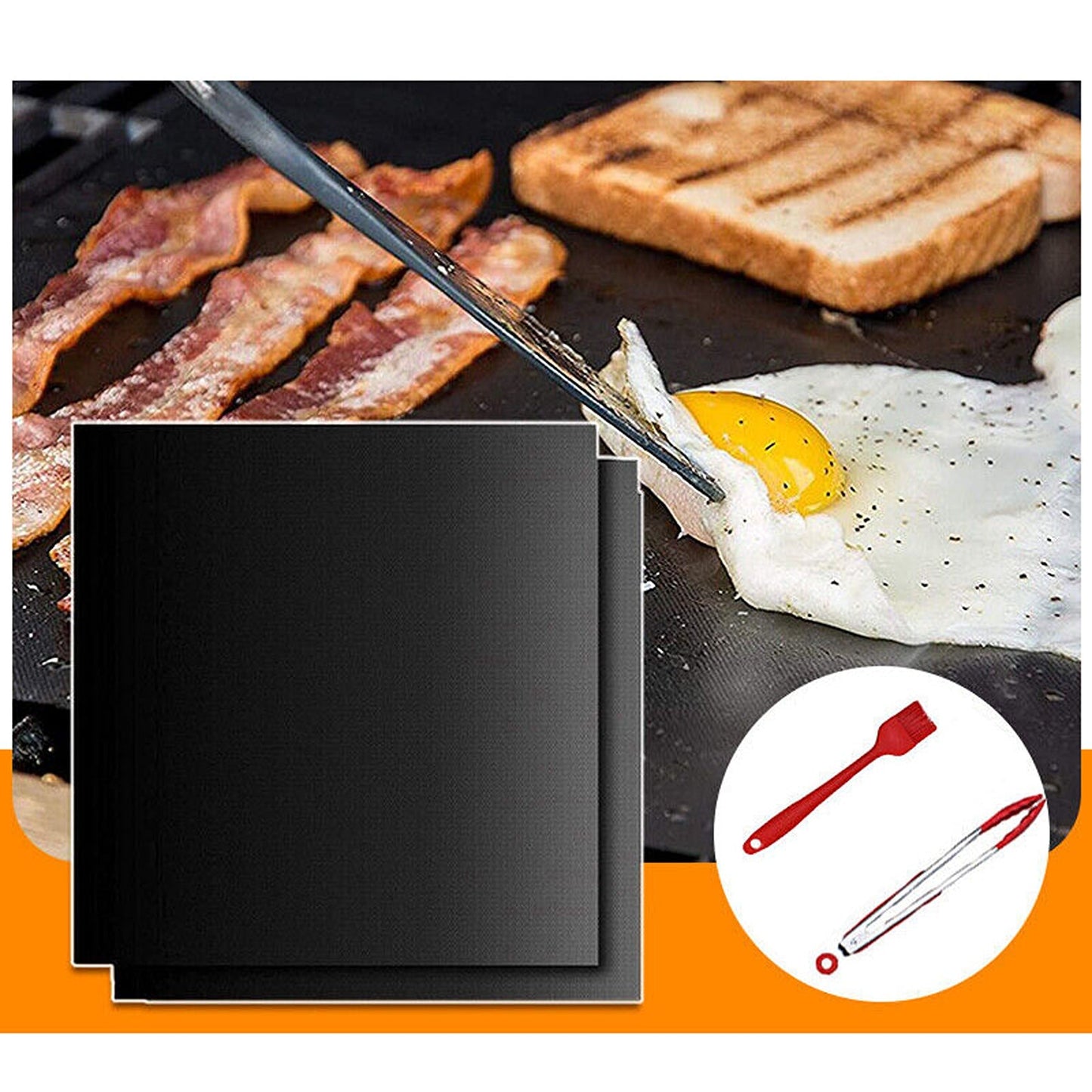 Reusable Non-Stick BBQ Grill Mat Perfect for Outdoor Cooking