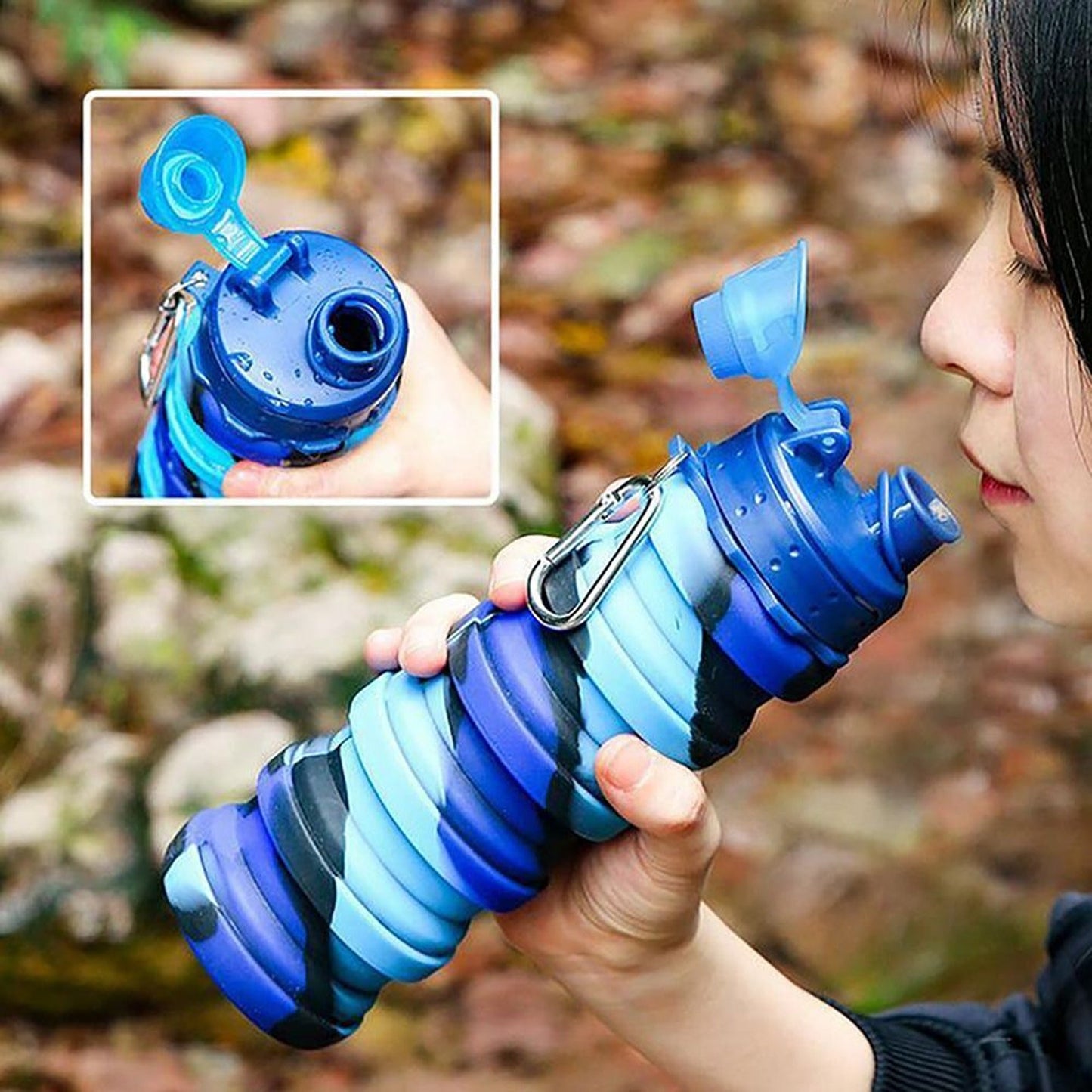 Foldable Silicone Travel Water Bottle Retractable Portable Drink Cup