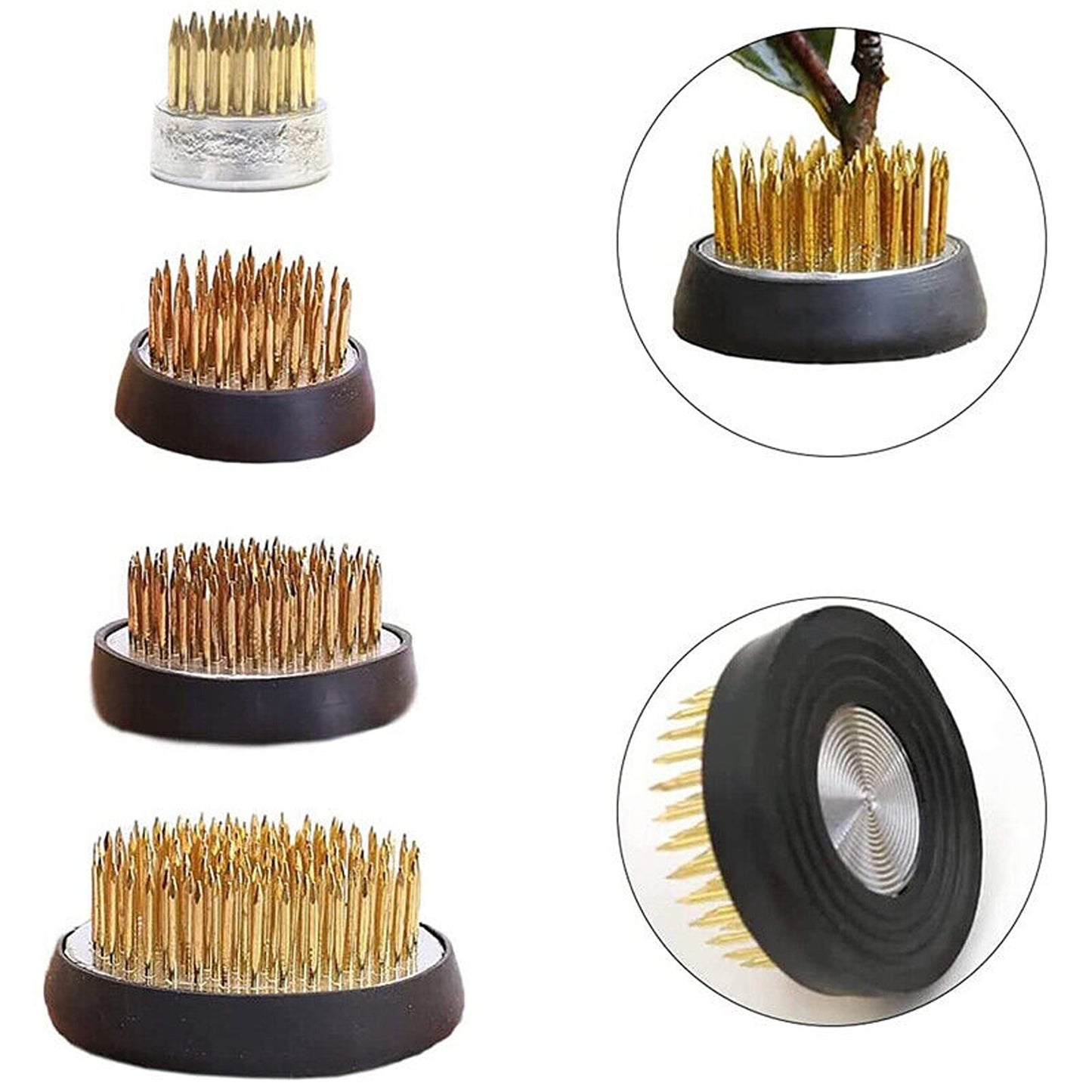 For Ikebana Kenzan Spiky Frog Fixed Tool Flower Arrangement Round Base