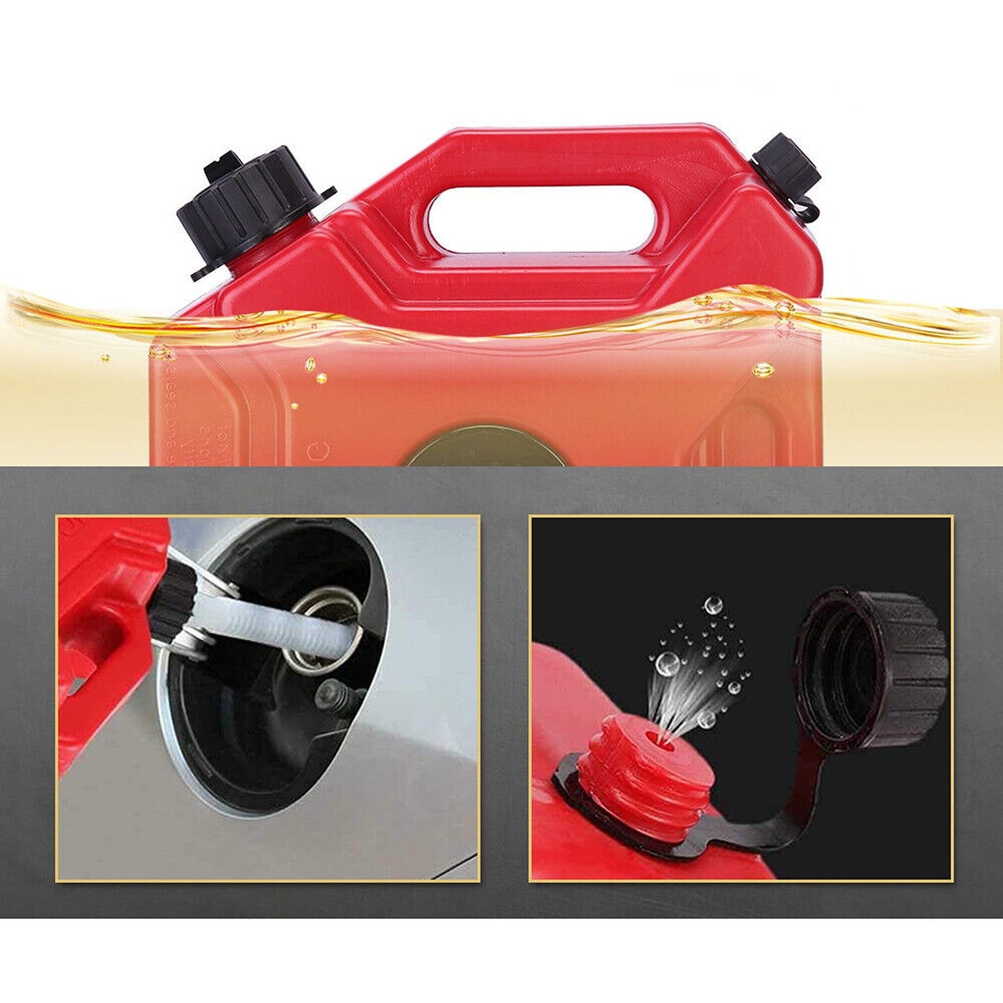 5L Heavy Duty Red Jerry Can with Free Holder