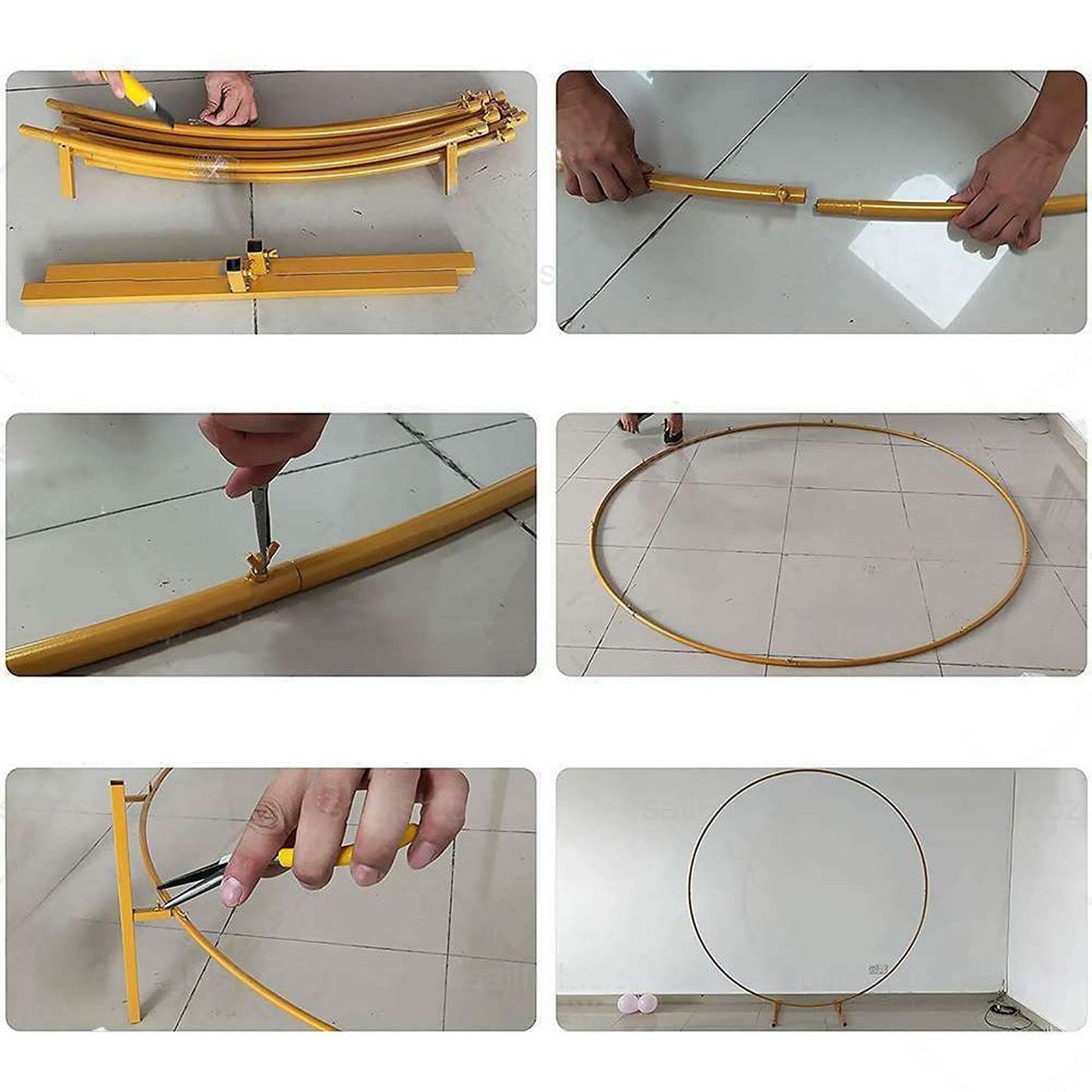 2M Round Circle Wedding Arch with Flower Display Hoop
