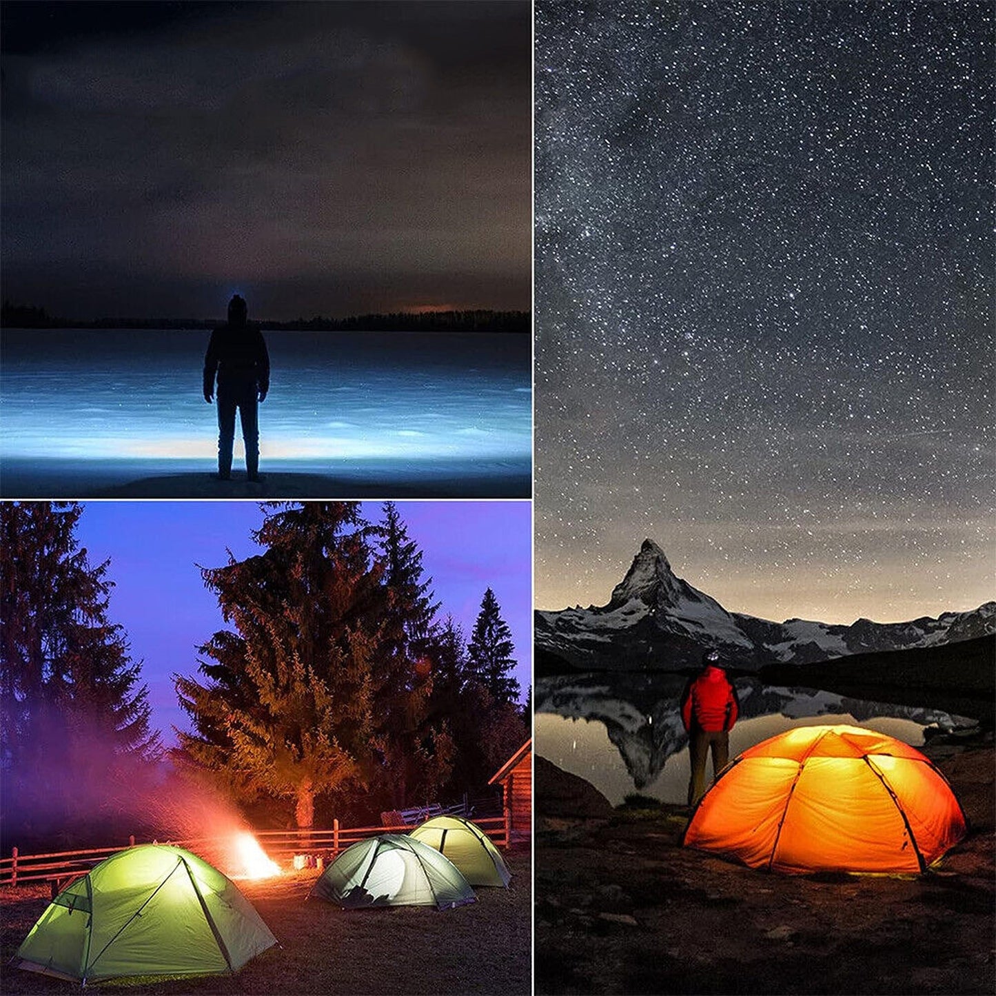 High Lumen 200000 Torch Rechargeable LED Flashlight for Camping