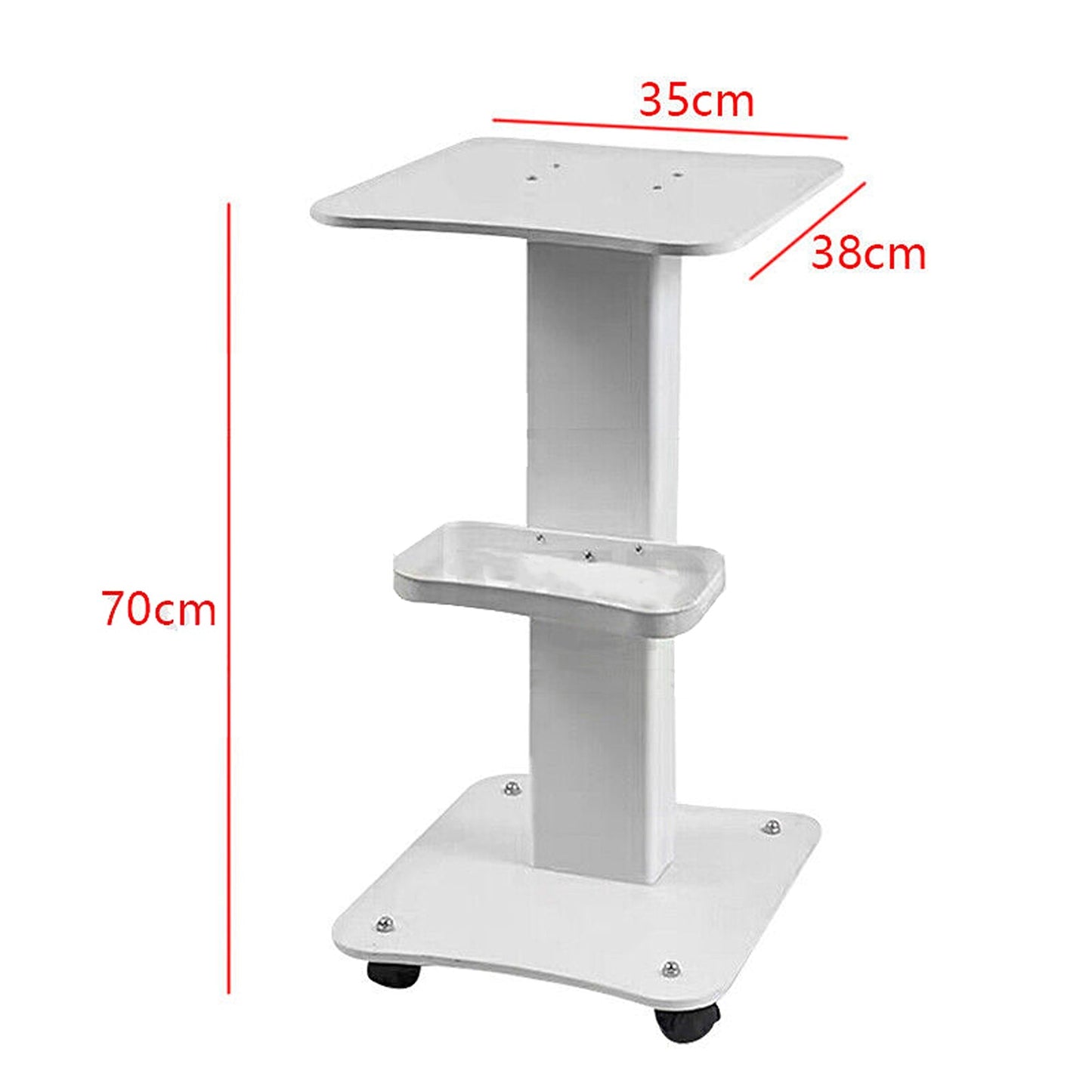 Hair Salon Mobile Trolley Stand with Movable Storage Tray Beauty Cart
