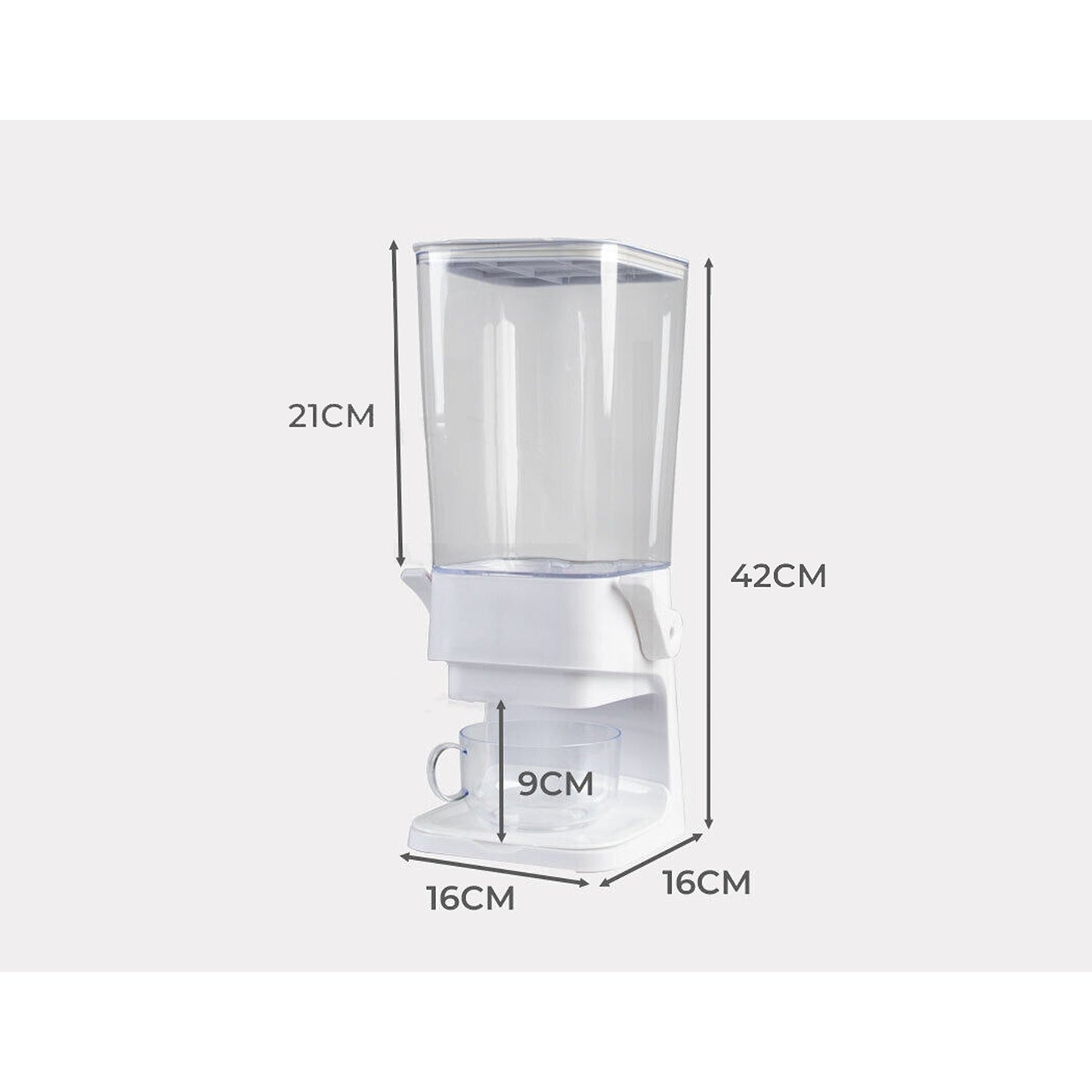 5.5L Dry Food Cereal Dispenser Grain Storage Container Pet Feeder