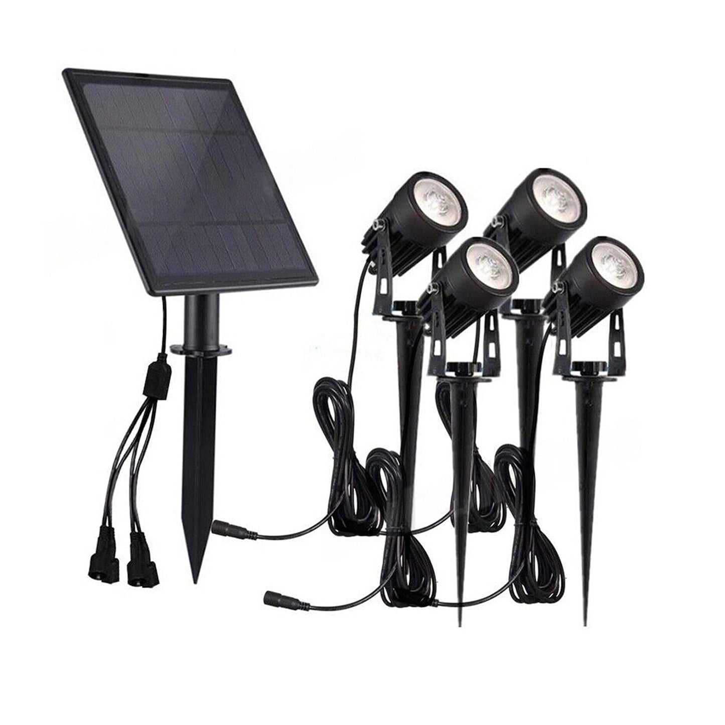 Outdoor Pathway Lawn and Fence Garden Spot Lights with Solar LED