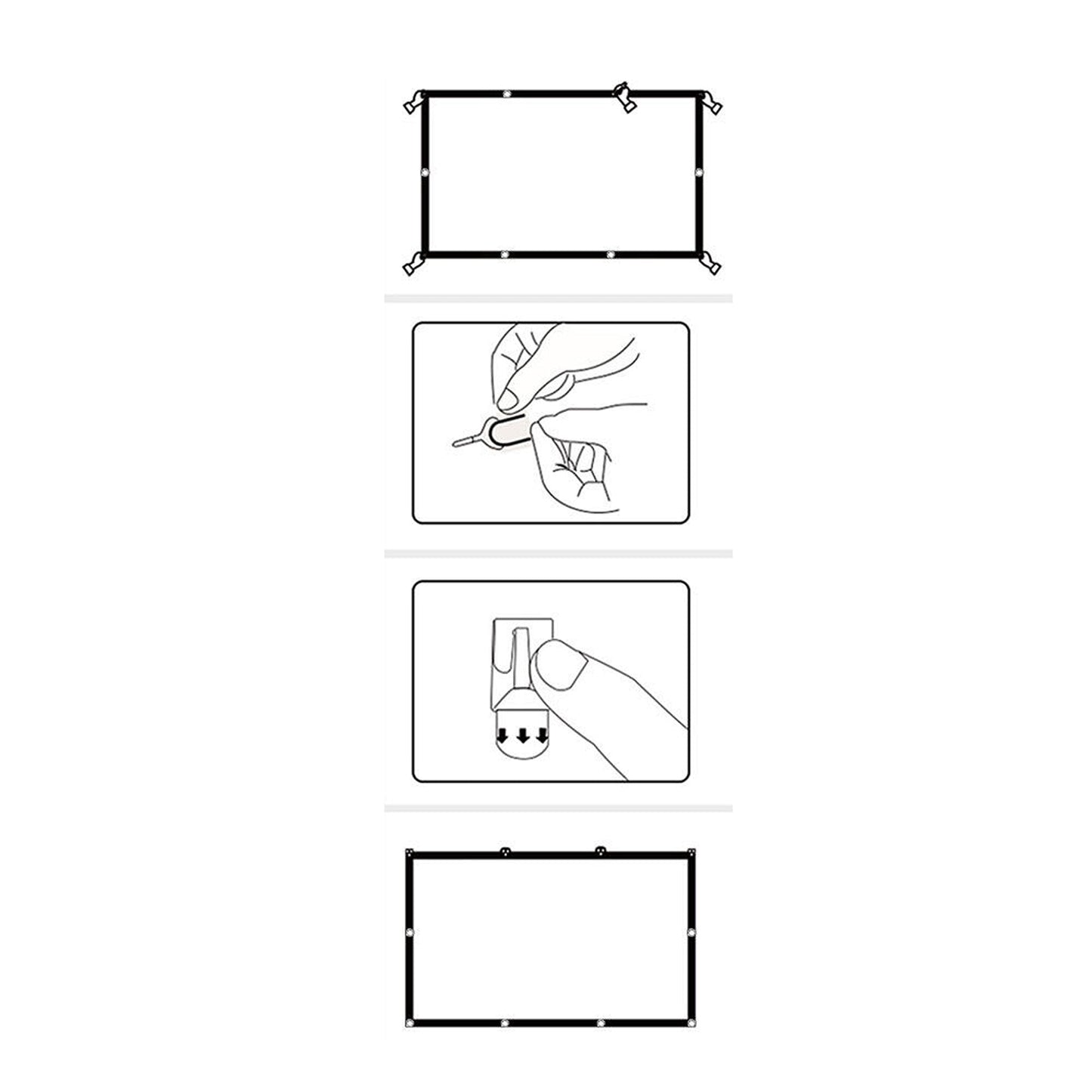 120-Inch Outdoor Hanging Projector Screen for Home Theater and Cinema Use