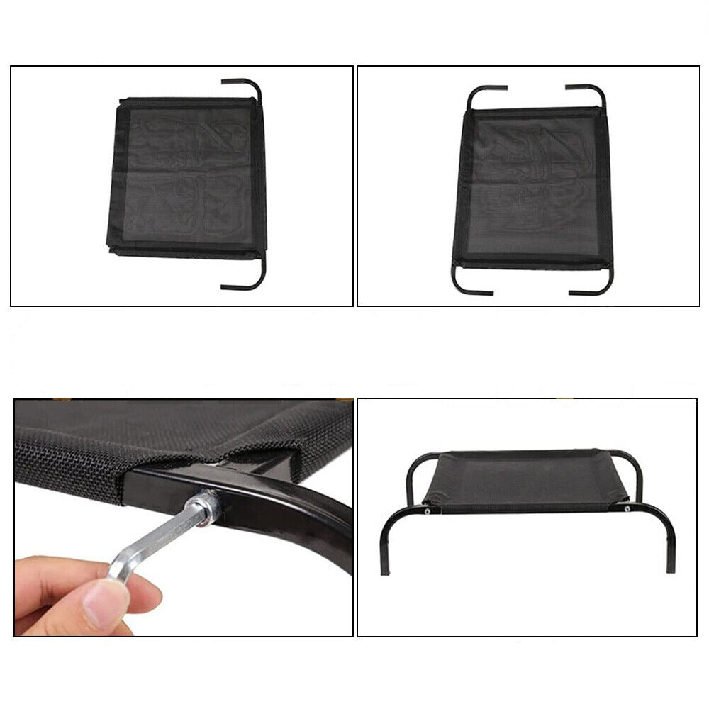 Deluxe Elevated Pet Bed Heavy Duty Trampoline Hammock for Dogs and Cats