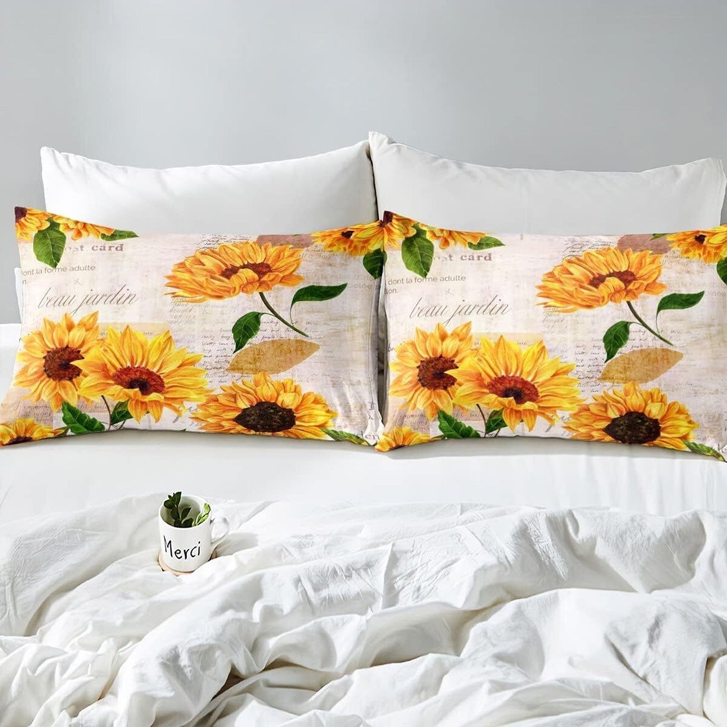 Sunflower Bedding Set Quilt Duvet Cover for Single to King Size Beds