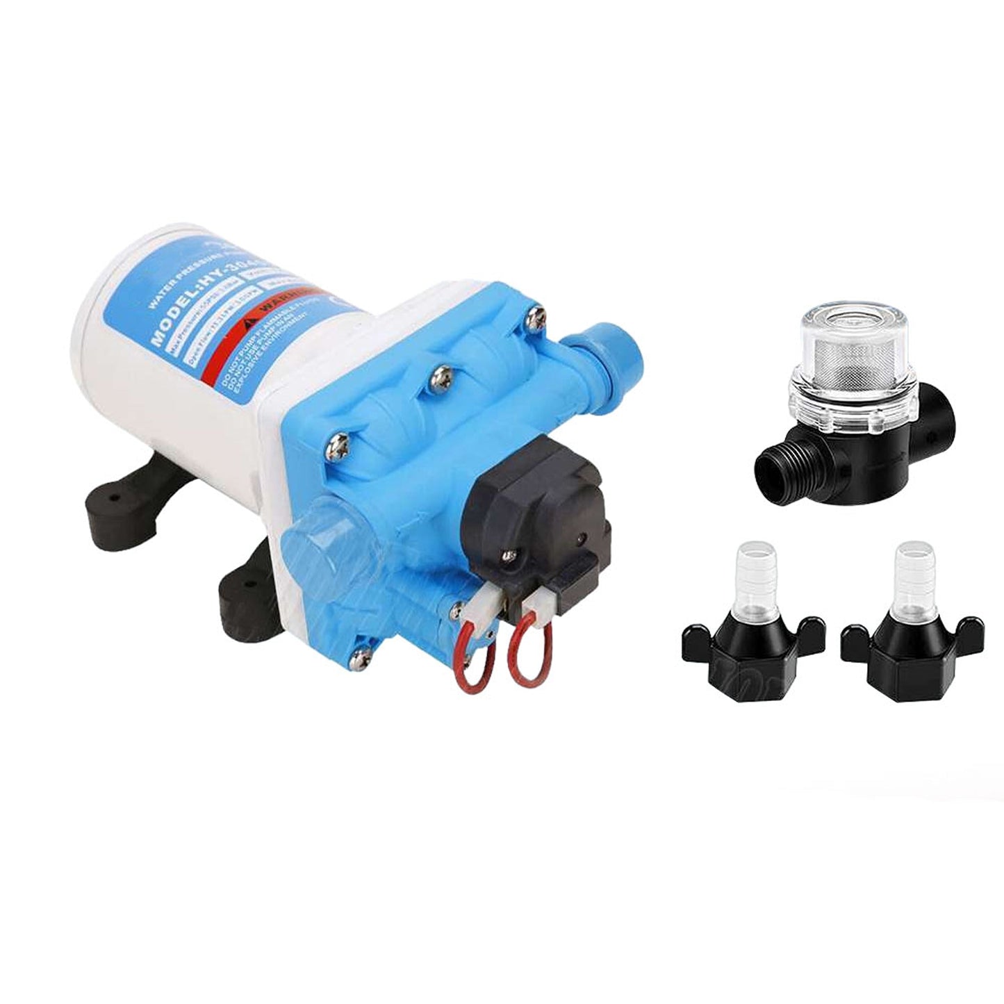 12V Self-Priming Water Pump 55PSI 11.3LPM for RV Caravan and Boat Camping
