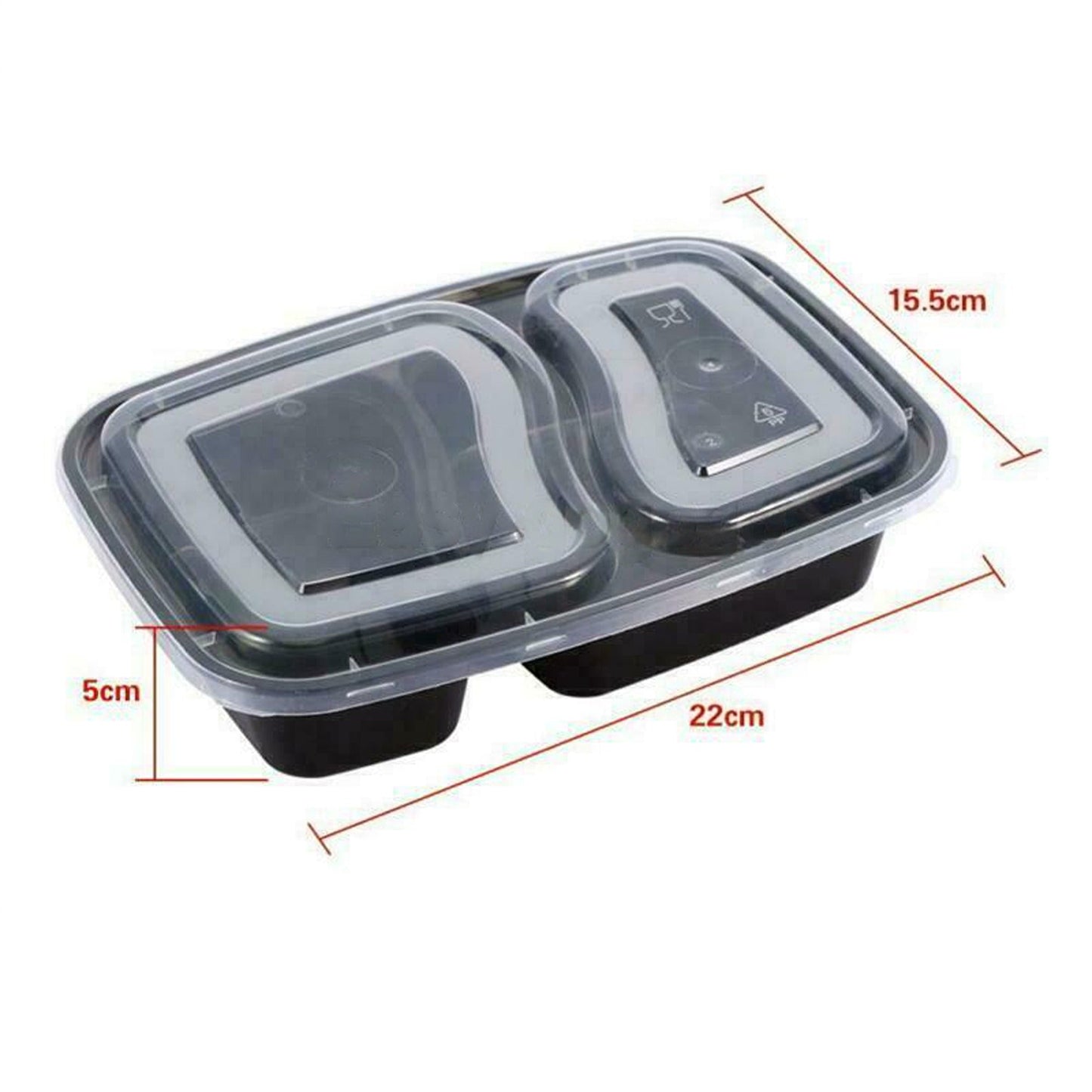 Microwavable Plastic Meal Prep Containers Take Away Food Boxes 10 to 30pcs