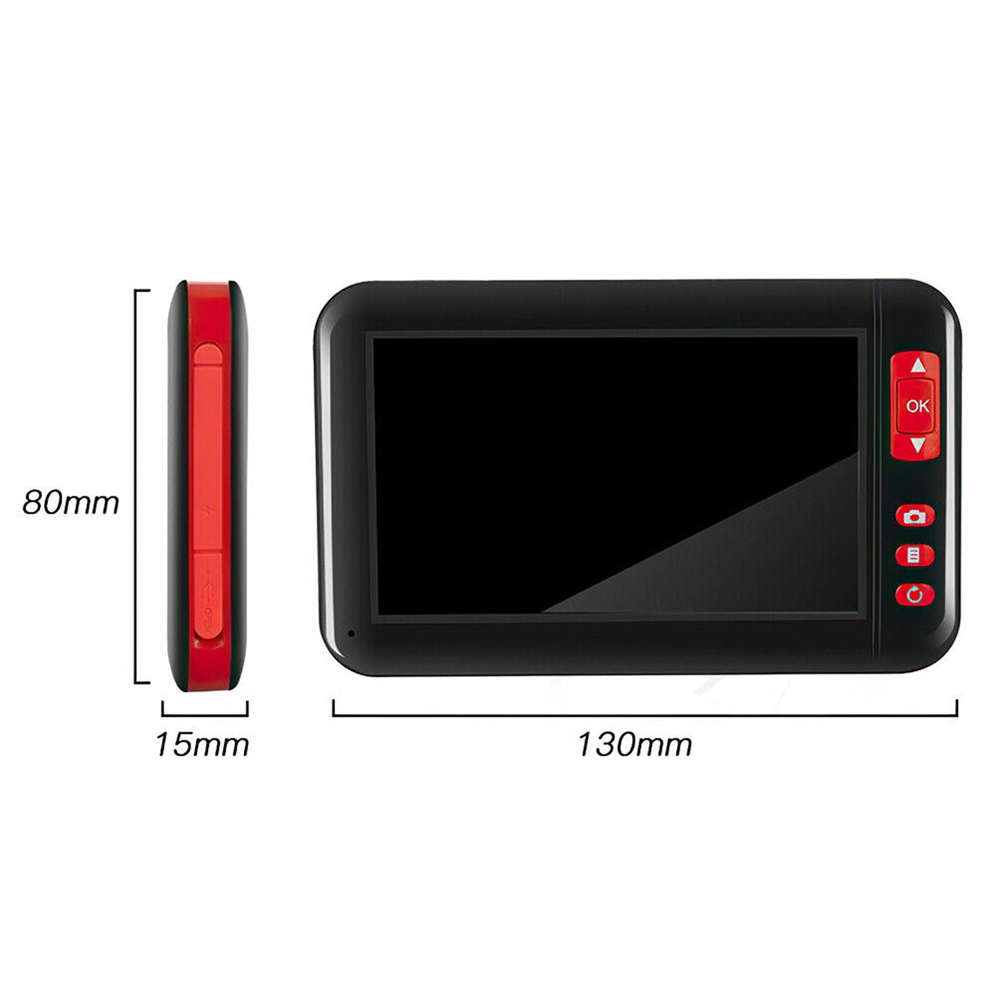 Industrial Endoscope with 4.3in HD Screen 1080P Borescope Inspection Camera