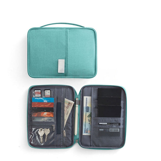 Tiffiny Blue RFID Travel Passport Wallet Waterproof Document Holder