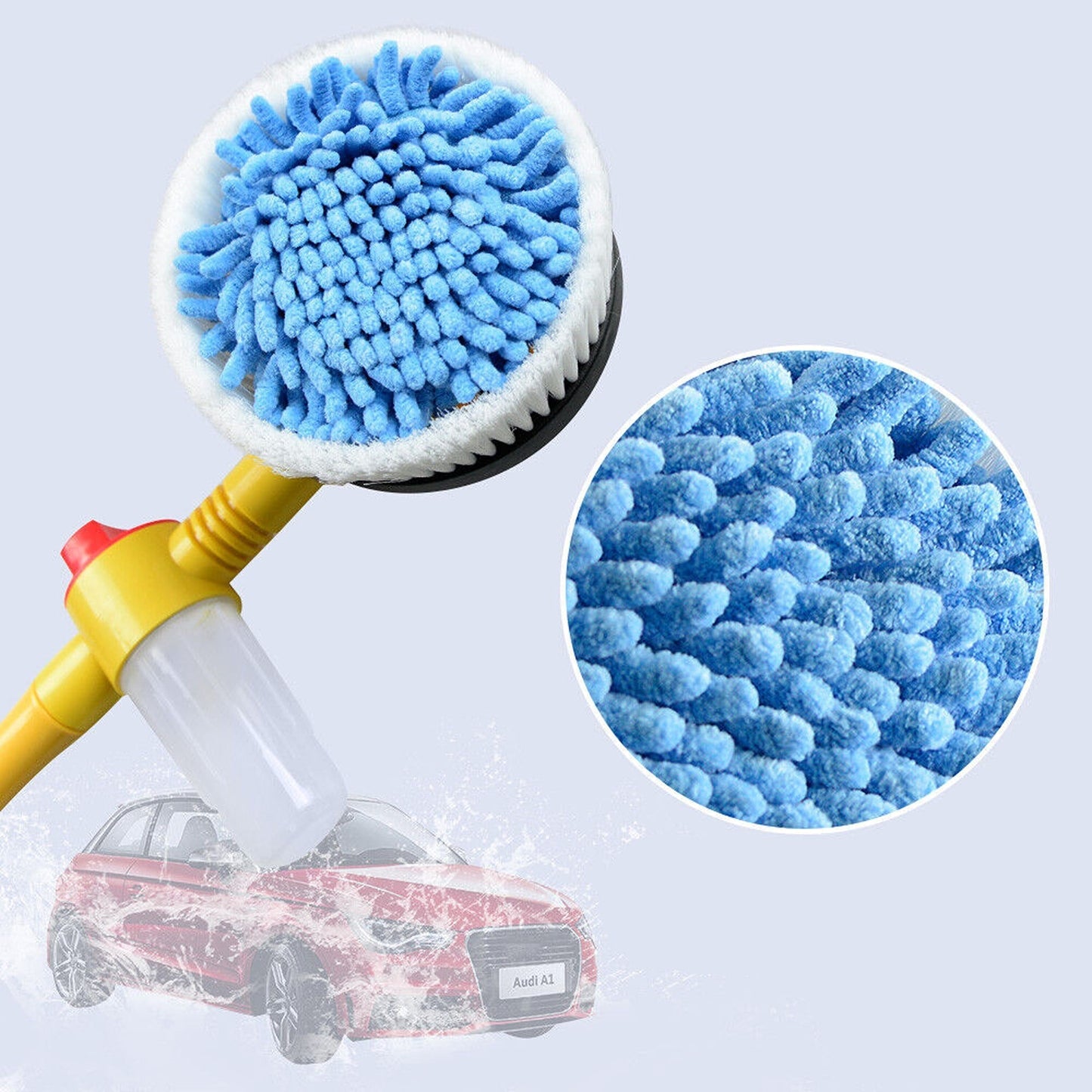 Truck and Car Washing Brush with Extendable Pole and Sponge Tool Kit