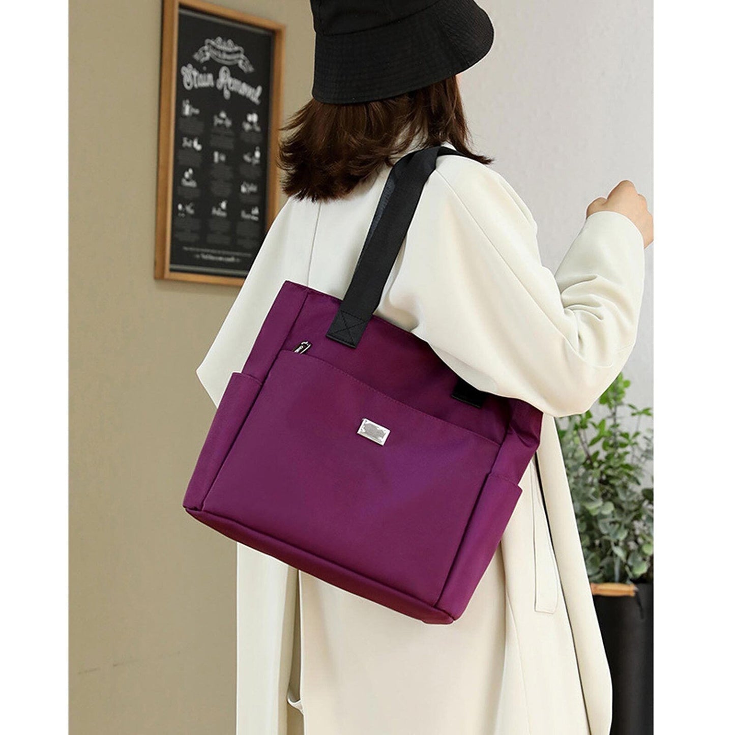 Large Capacity Waterproof Travel Tote Bag Women Lightweight Handbag Shoulder