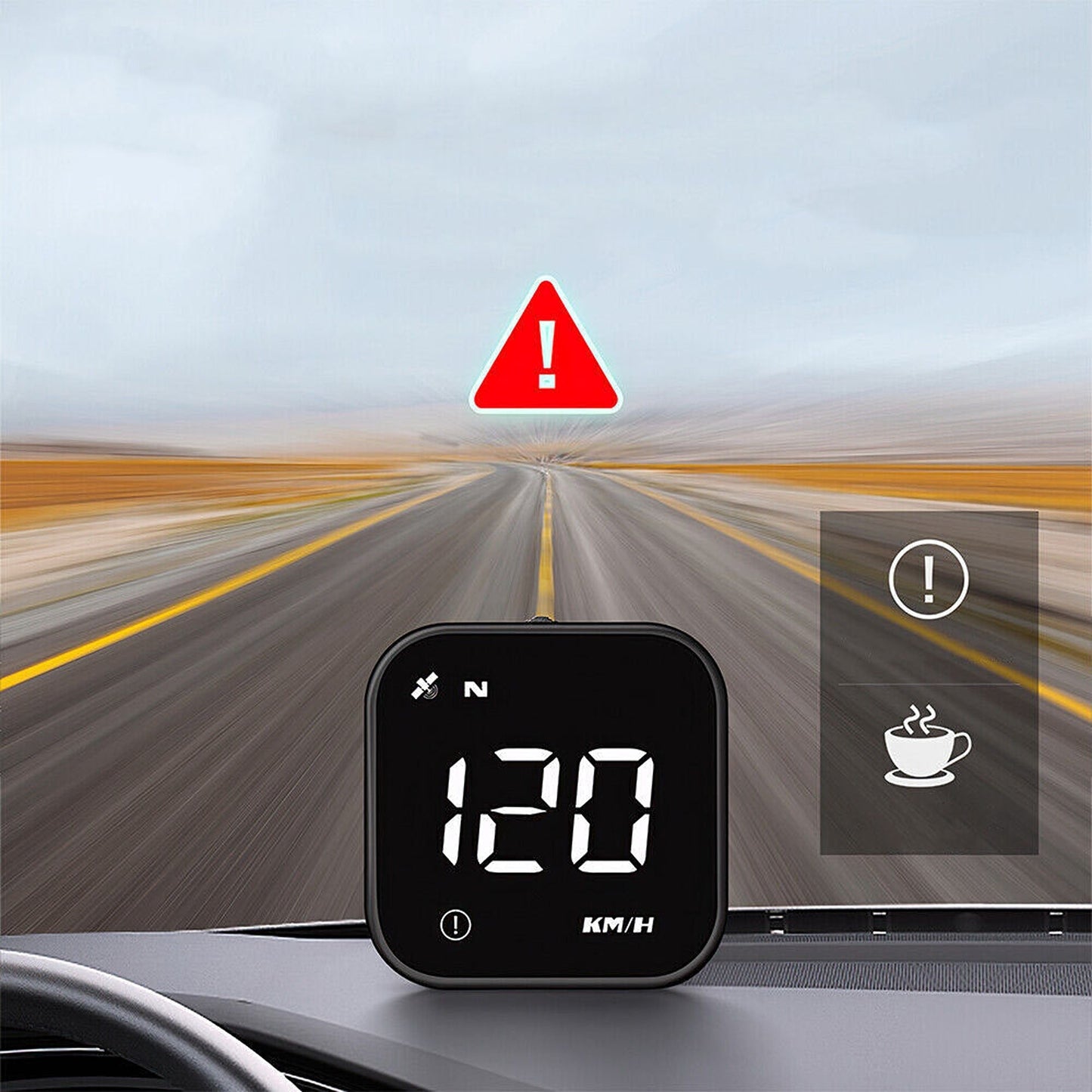 Universal Digital Car GPS Speedometer with HUD and Overspeed Alarm
