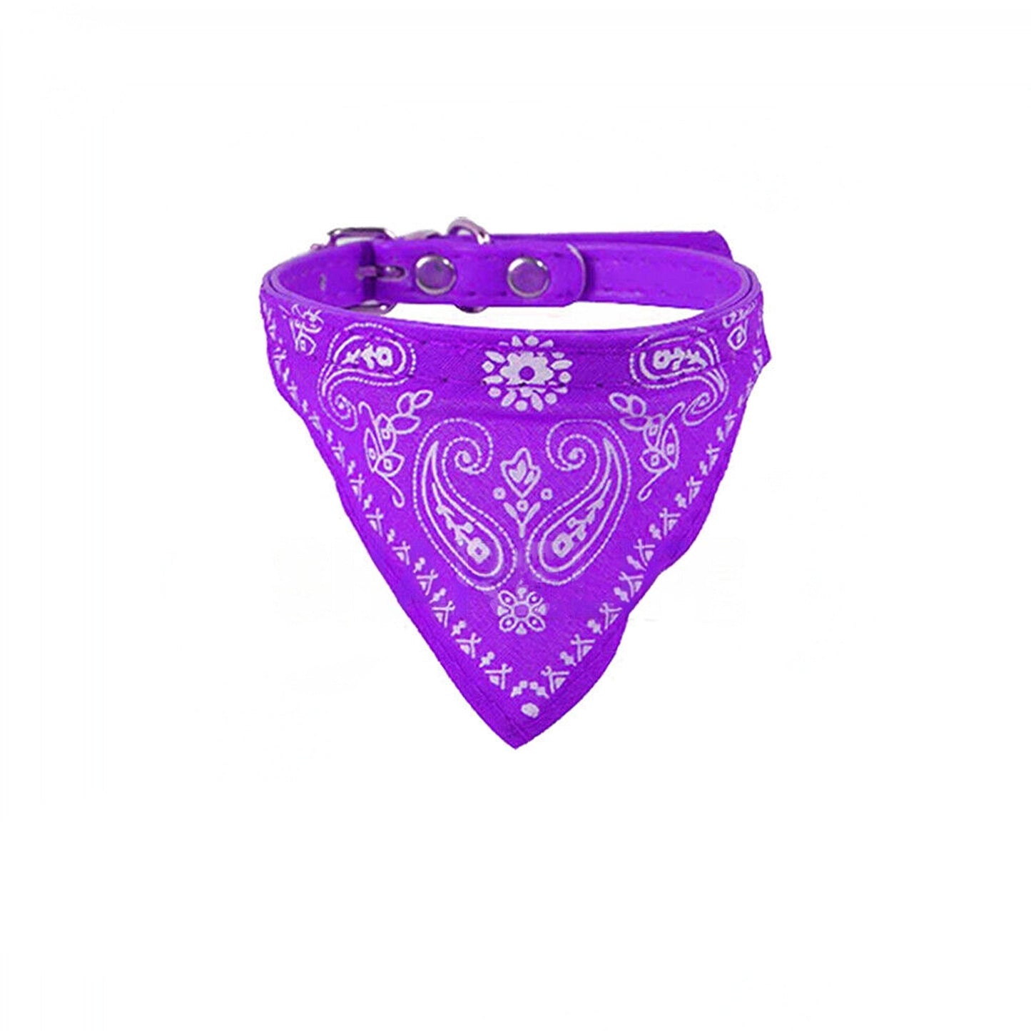 Cute Bandana Collar for Pets Adjustable Leather Neck Scarf