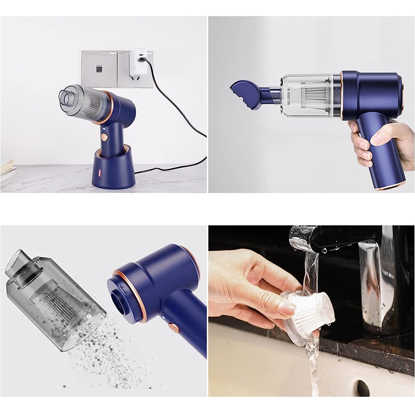 Portable Mini Handheld Car Vacuum Wireless Auto Cleaner 42000RPM