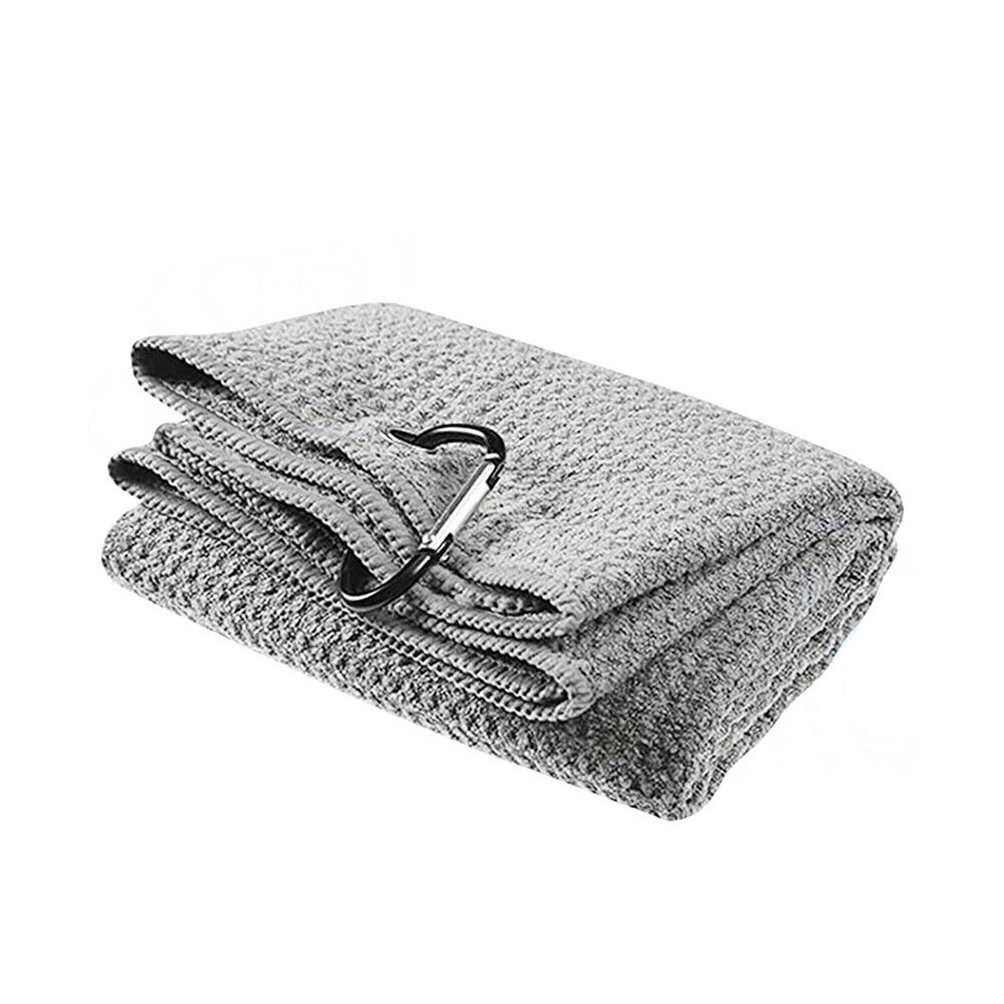 Cotton Waffle Pattern Golf Towel with Carabiner Sports Cleaning Towels