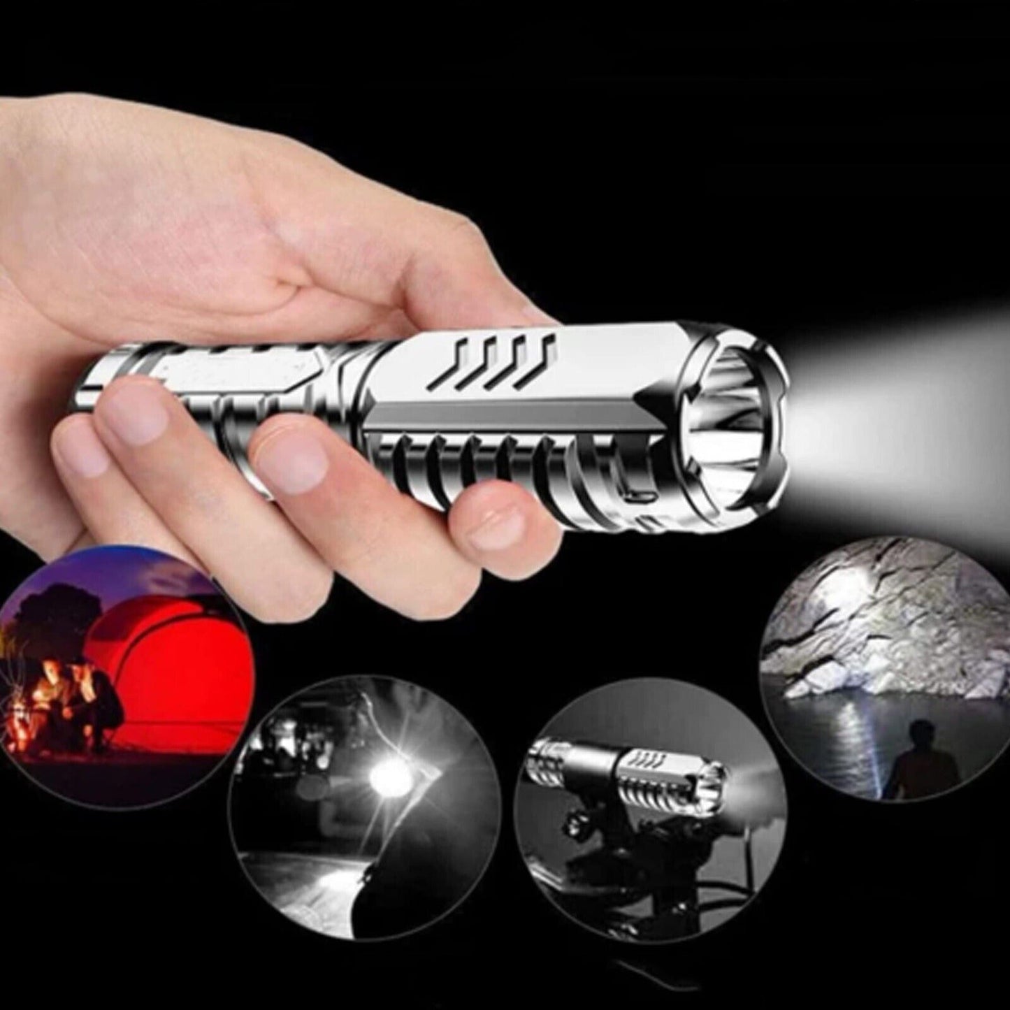Multifunctional Camping Flashlight Rechargeable Outdoor Flashlight Tool