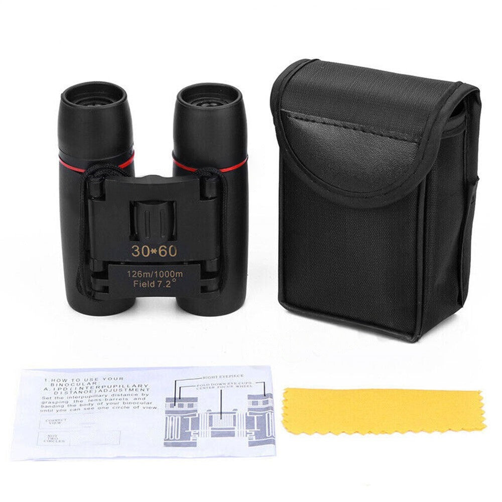 Mini Folding Travel Binoculars Telescope with Day Night Vision 30x60
