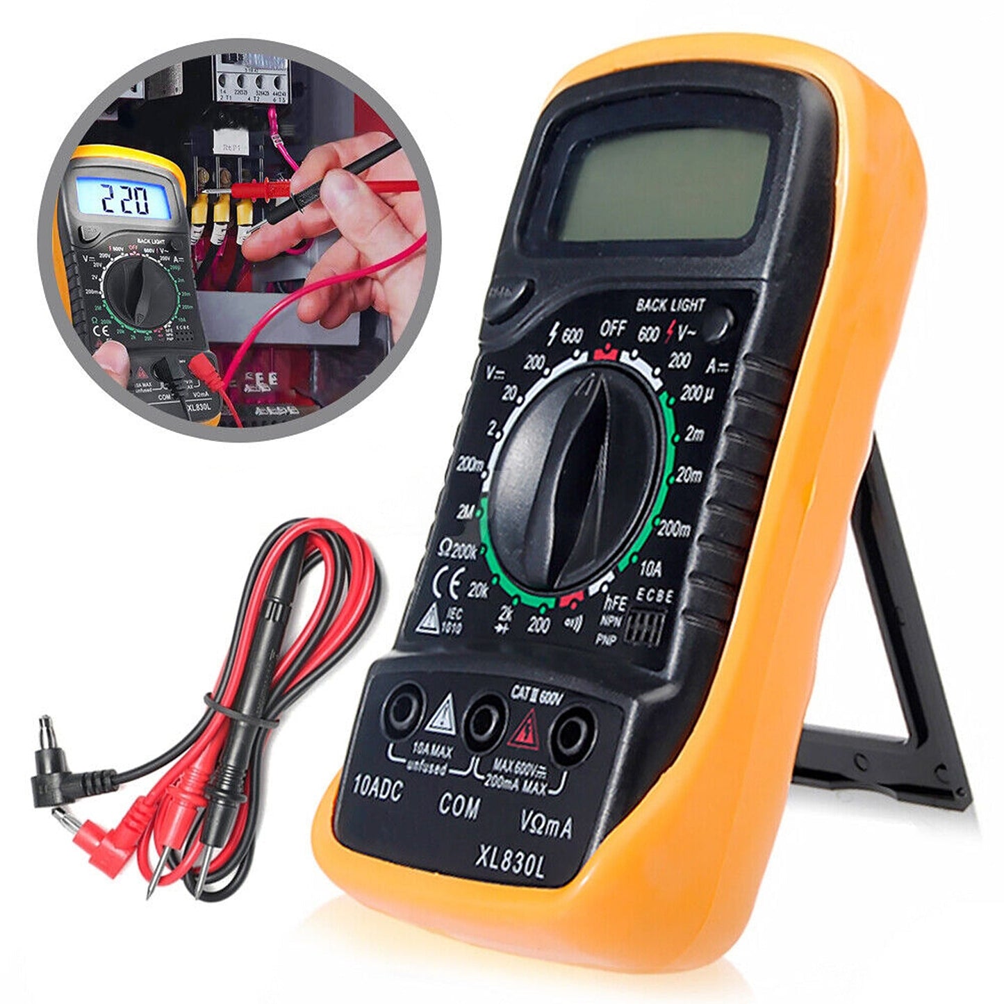 AC DC Electric Multimeter LCD Digital Meter Voltmeter OHM Multi Tester