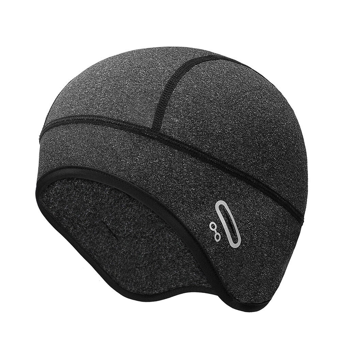 Men Fleece Ear Protection Winter Cap with Glasses Hole for Outdoor Cycling