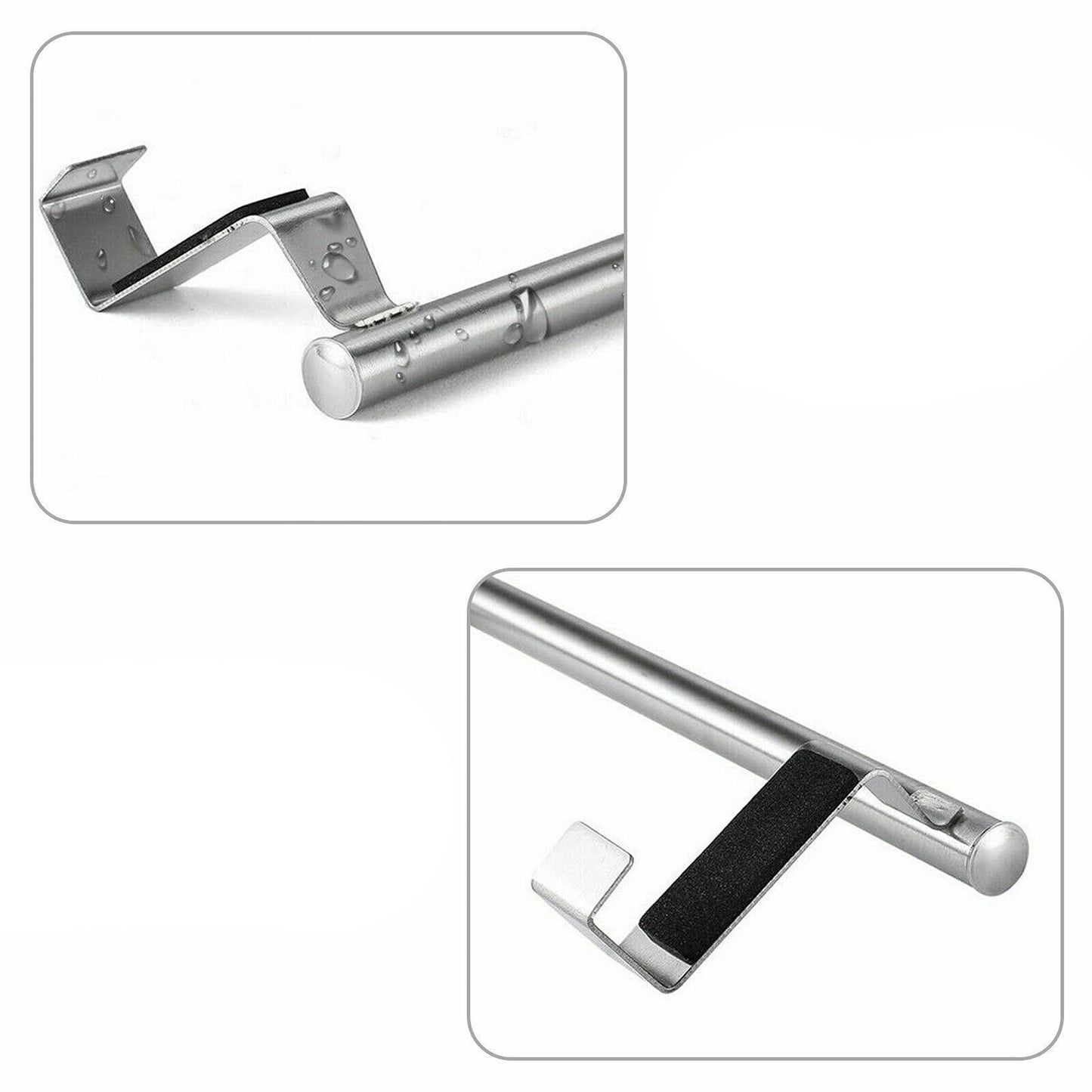 Over Door Tea Towel Rack Bathroom Rail Cupboard Hanger Hook